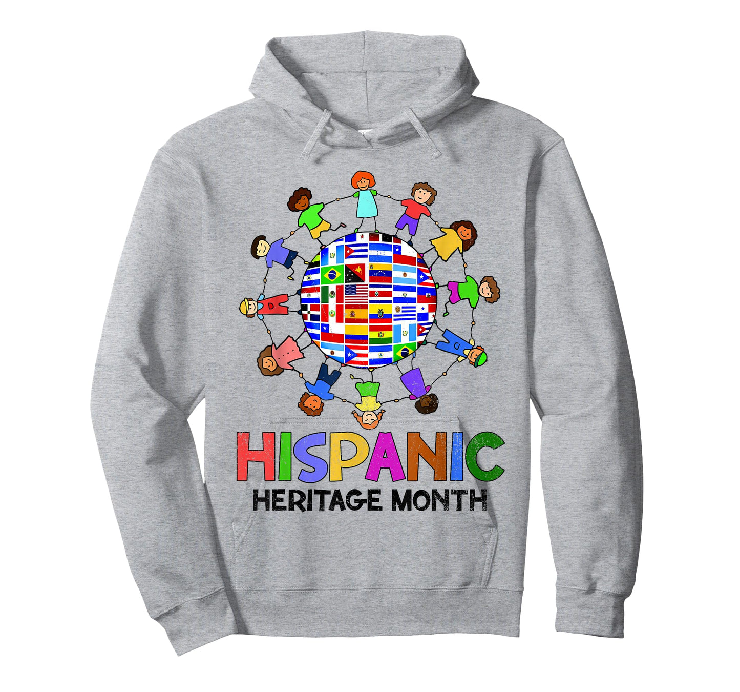 Hispanic Heritage Month Latino Countries Flags Boy Girl Kids T-Shirt