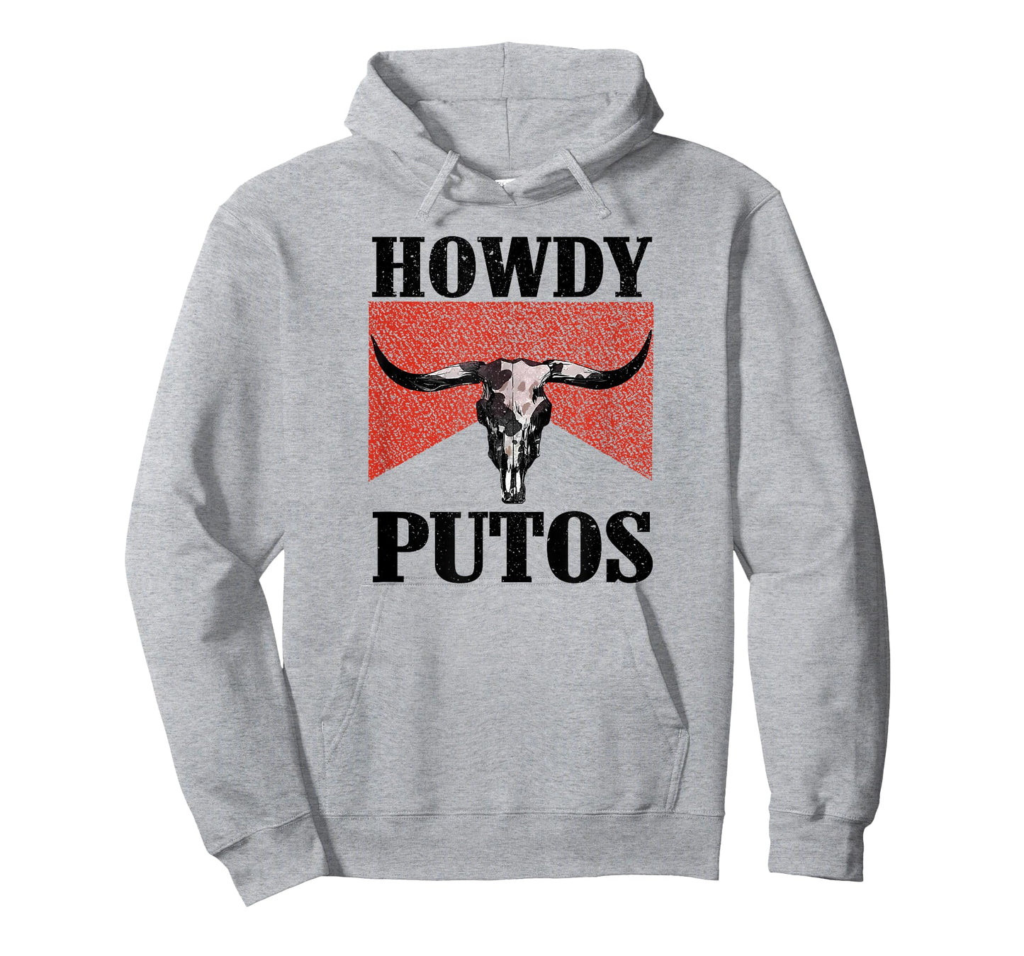 Howdy Putos Bull Skull Country Cowboy Western Graphic T-Shirt