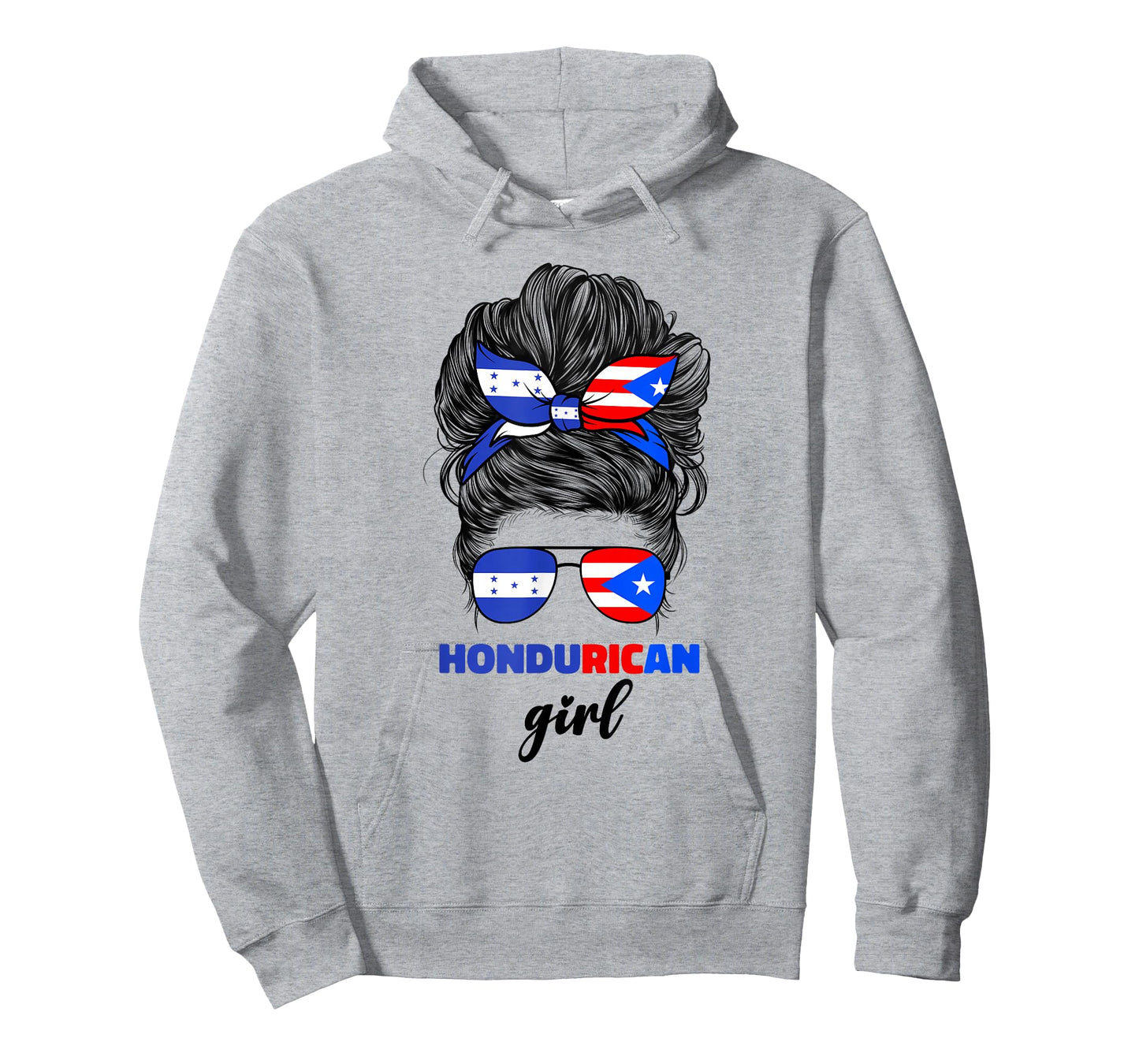 Half Honduran And Puerto Rican Rico Honduras Flag Girl Mix T-Shirt