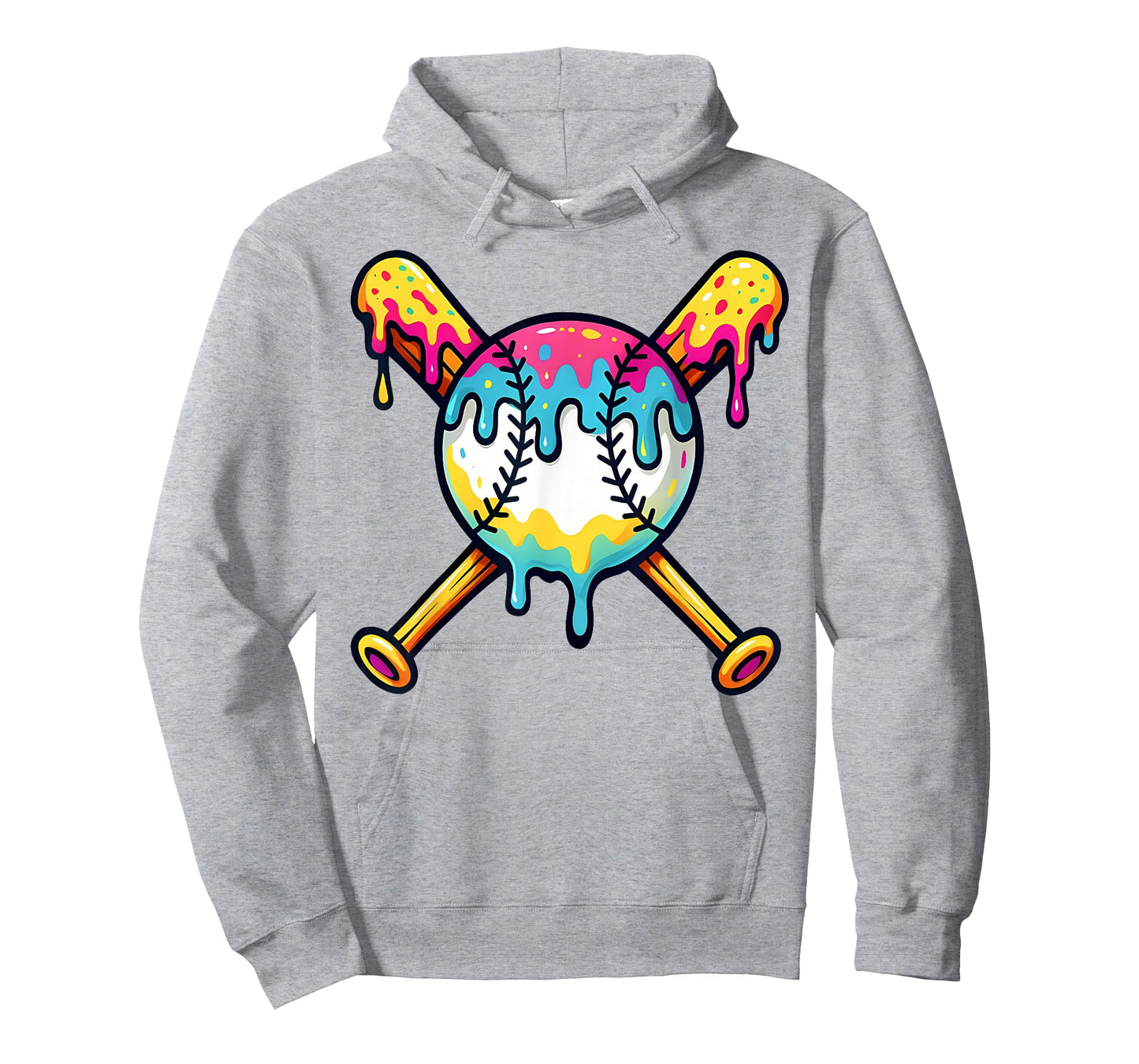 Baseball Drip for Boys Ice Cream Drip Youth Boys Baseball T-Shirt
