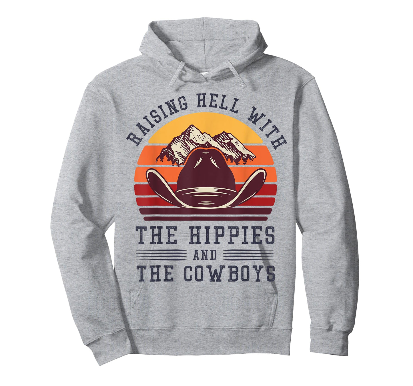 Hippies And Cowboys Cowgirls Retro 70s Western Country Rodeo T-Shirt