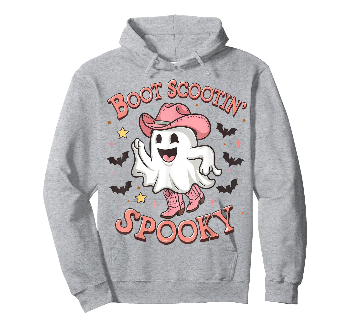 Boot Scootin' Spooky Funny Ghost Pink Cowboy Halloween T-Shirt
