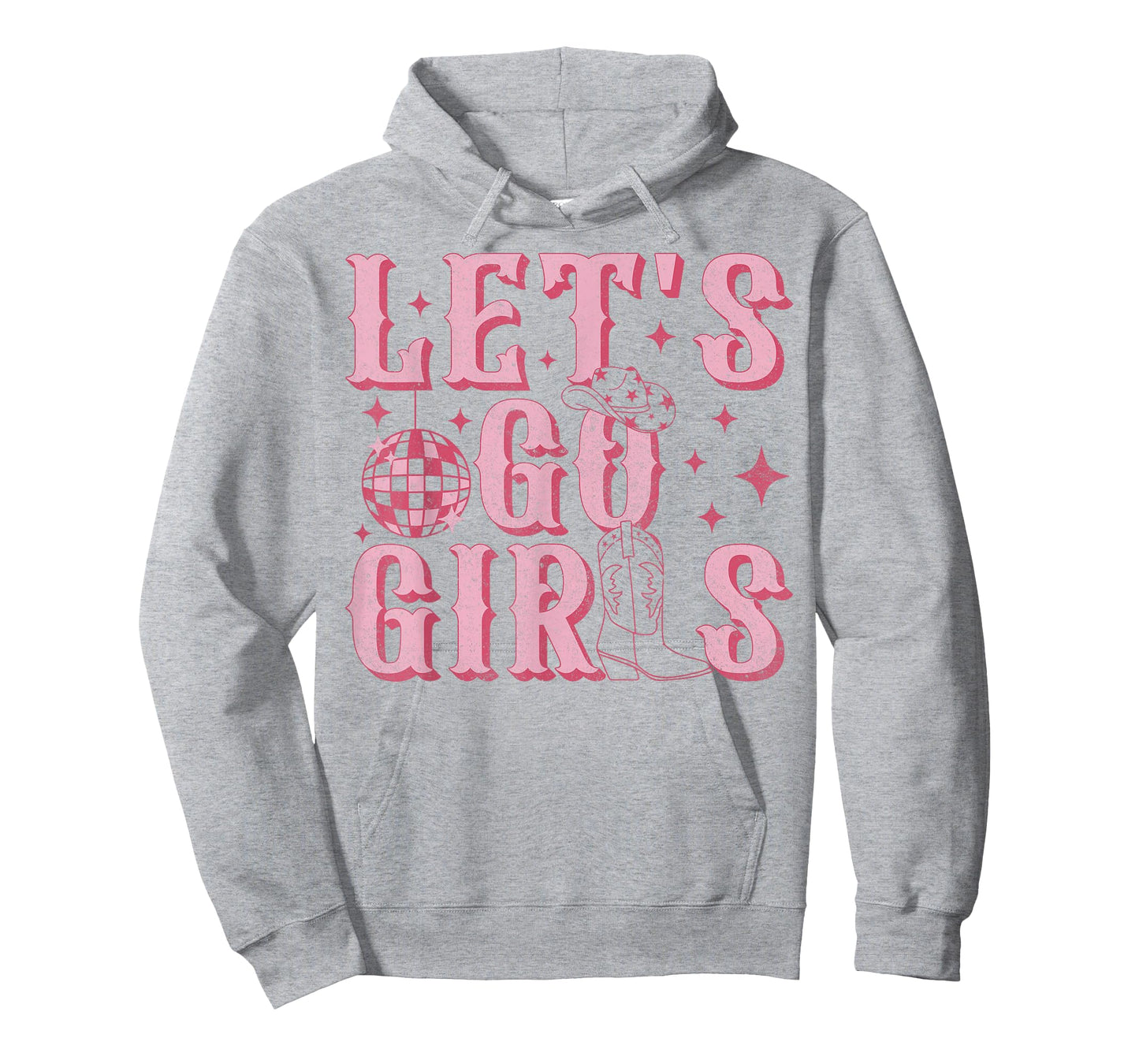 Let's Go Girls Western Cowgirl Boots Hat Bachelorette Party T-Shirt