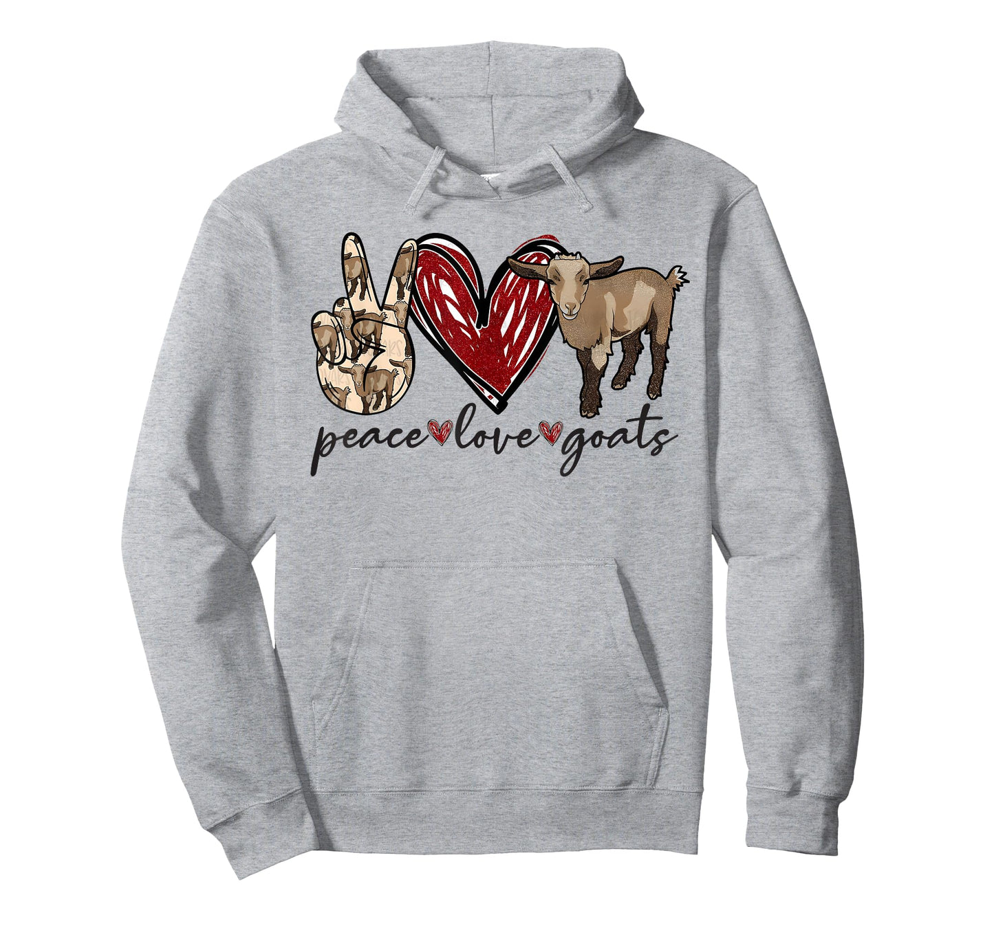 Peace Love Goats Farm Girl Goat Lover Funny T-Shirt