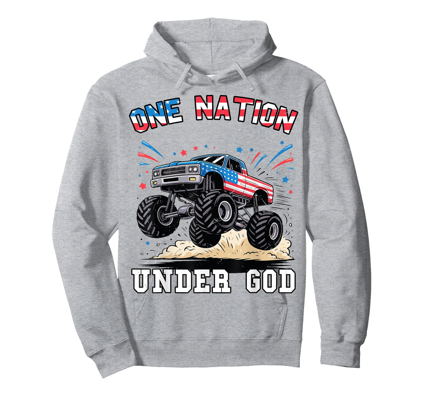 Patriotic One Nation Under God Truck 4th July Boy Toddler T-Shirt