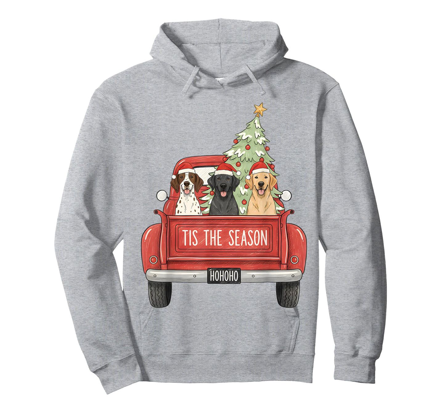 Tis The Season Hunting Dogs Car Truck Christmas Tree Holiday T-Shirt