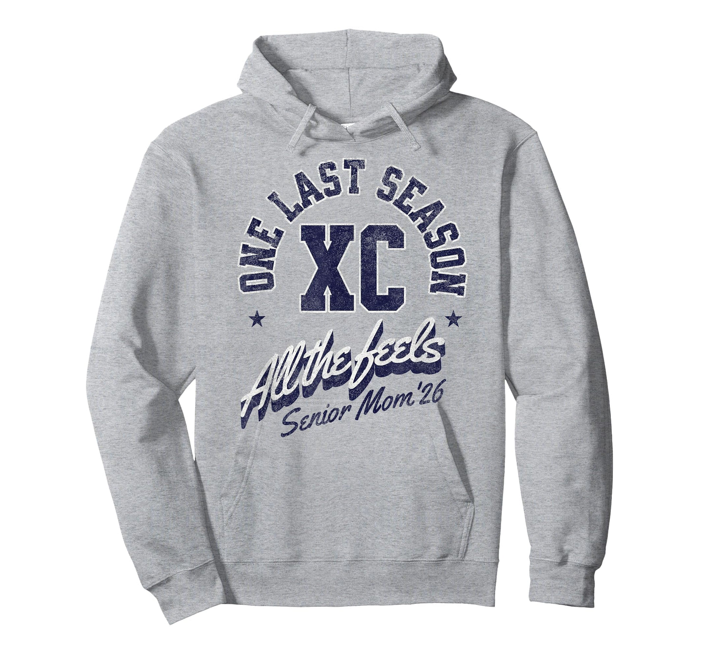Cross Country Senior Mom 2026 Distressed T-Shirt