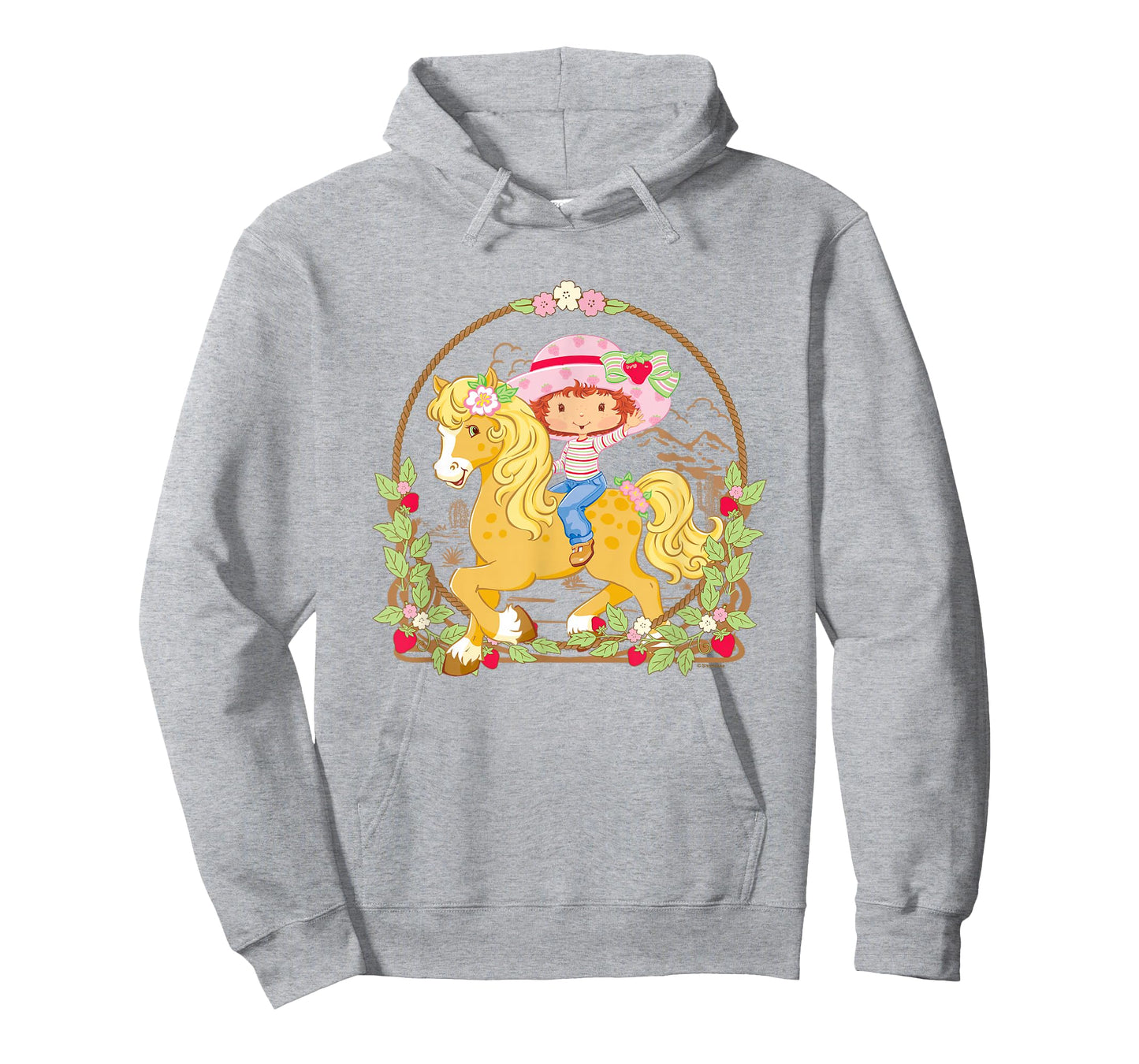Strawberry Shortcake Cute Berry Country Retro Chest Frame T-Shirt