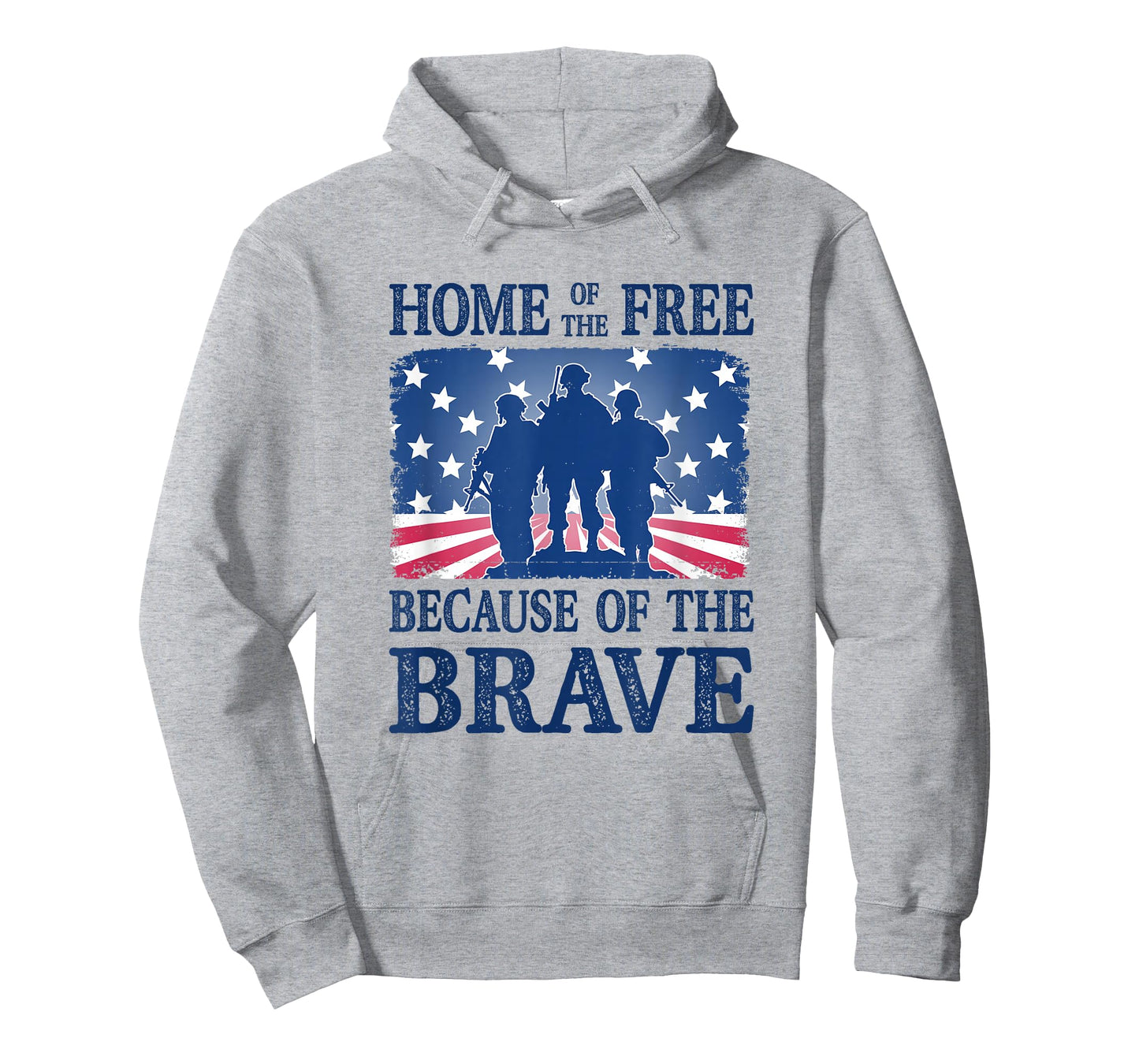 Home of The Free Patriotic Armed Forces Tribute T-Shirt