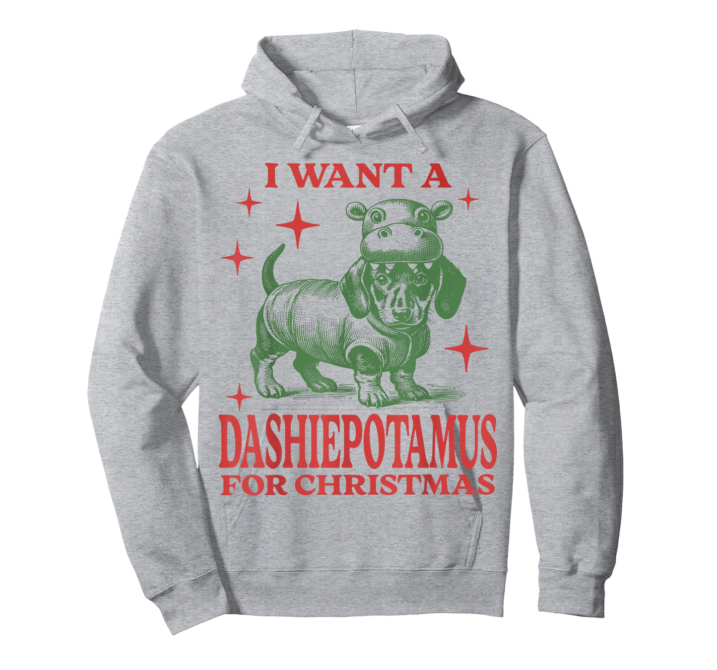 I Want A Dashiepotamus For Christmas Dachshund Hippopotamus T-Shirt