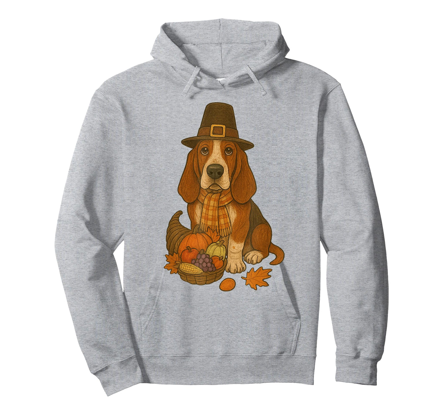 Thanksgiving Basset Hound Dog Cute T-Shirt