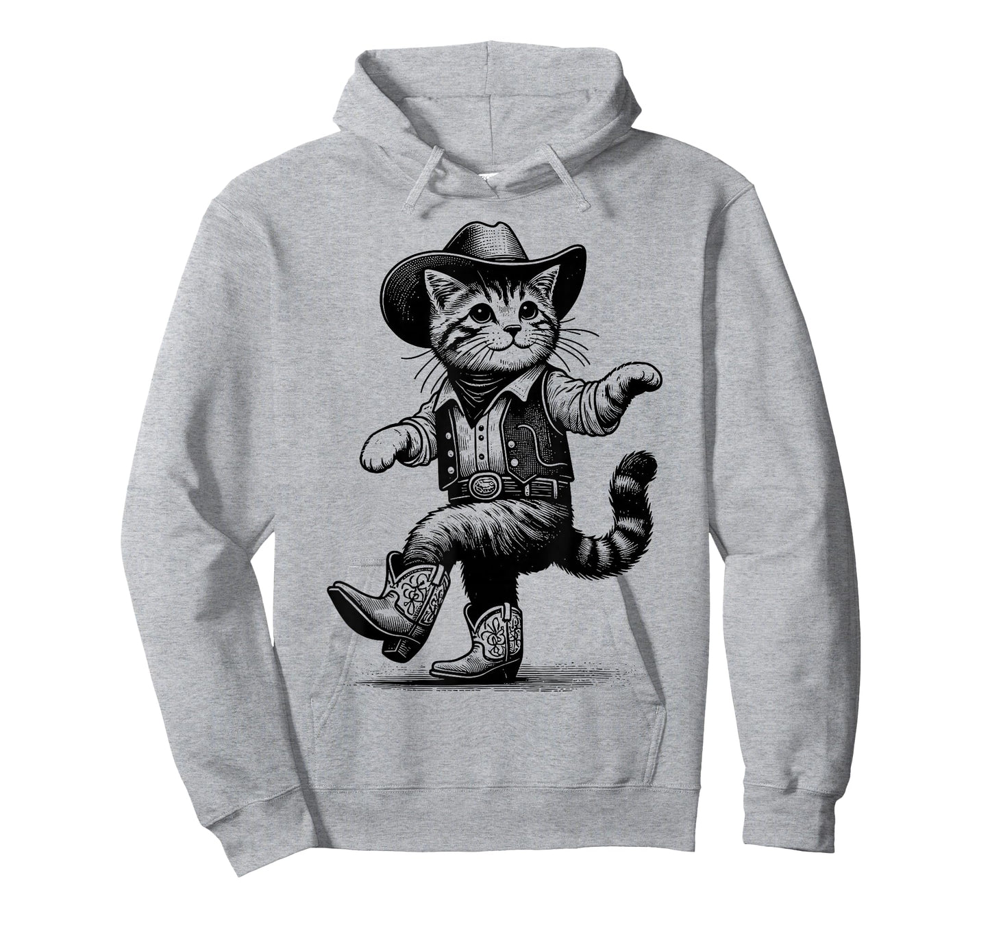 Cat With Cowboy Hat & Boots Cowgirl Western Country T-Shirt