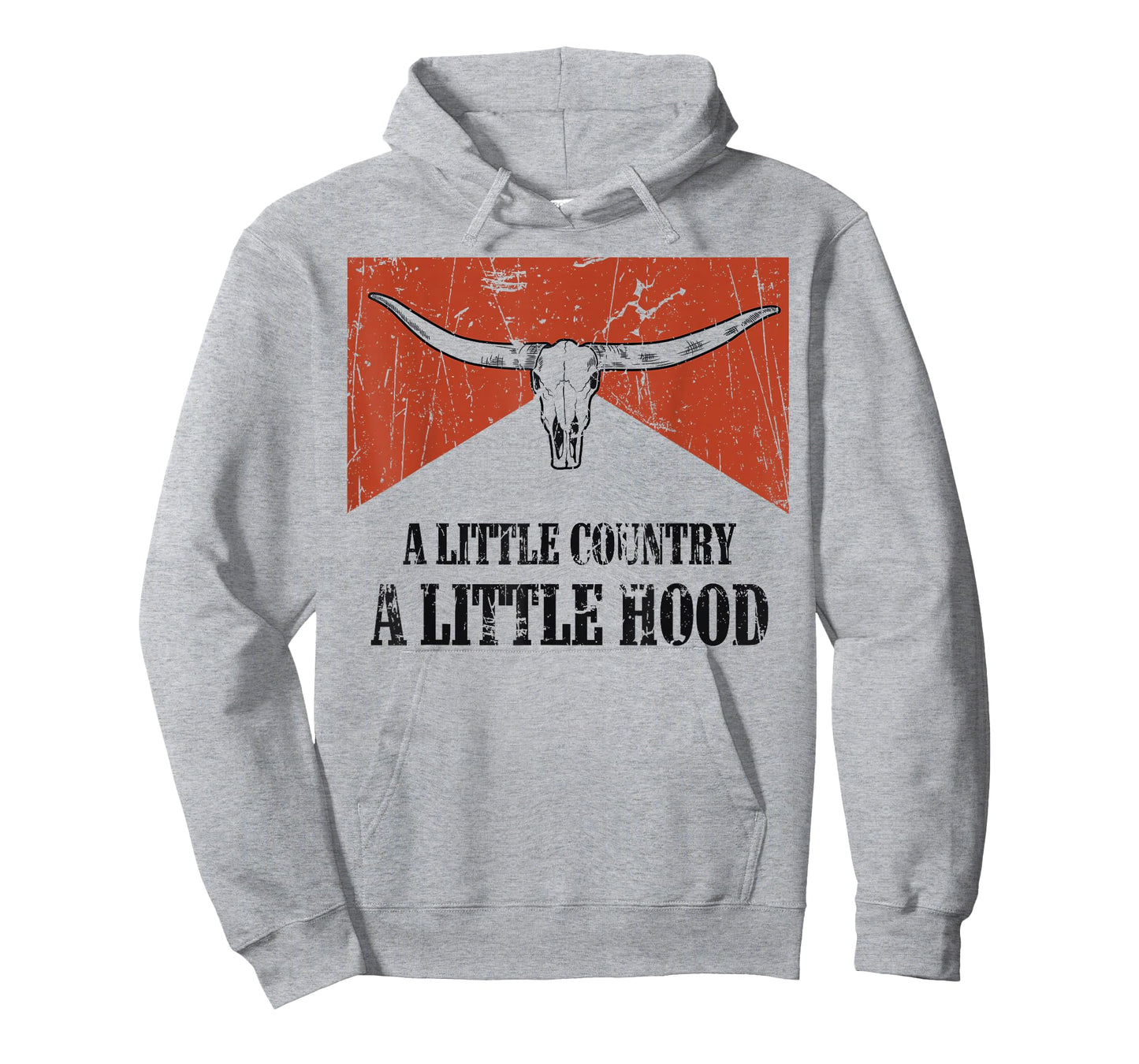 Vintage Bull Skull A Little Country Music A litlle Hood T-Shirt