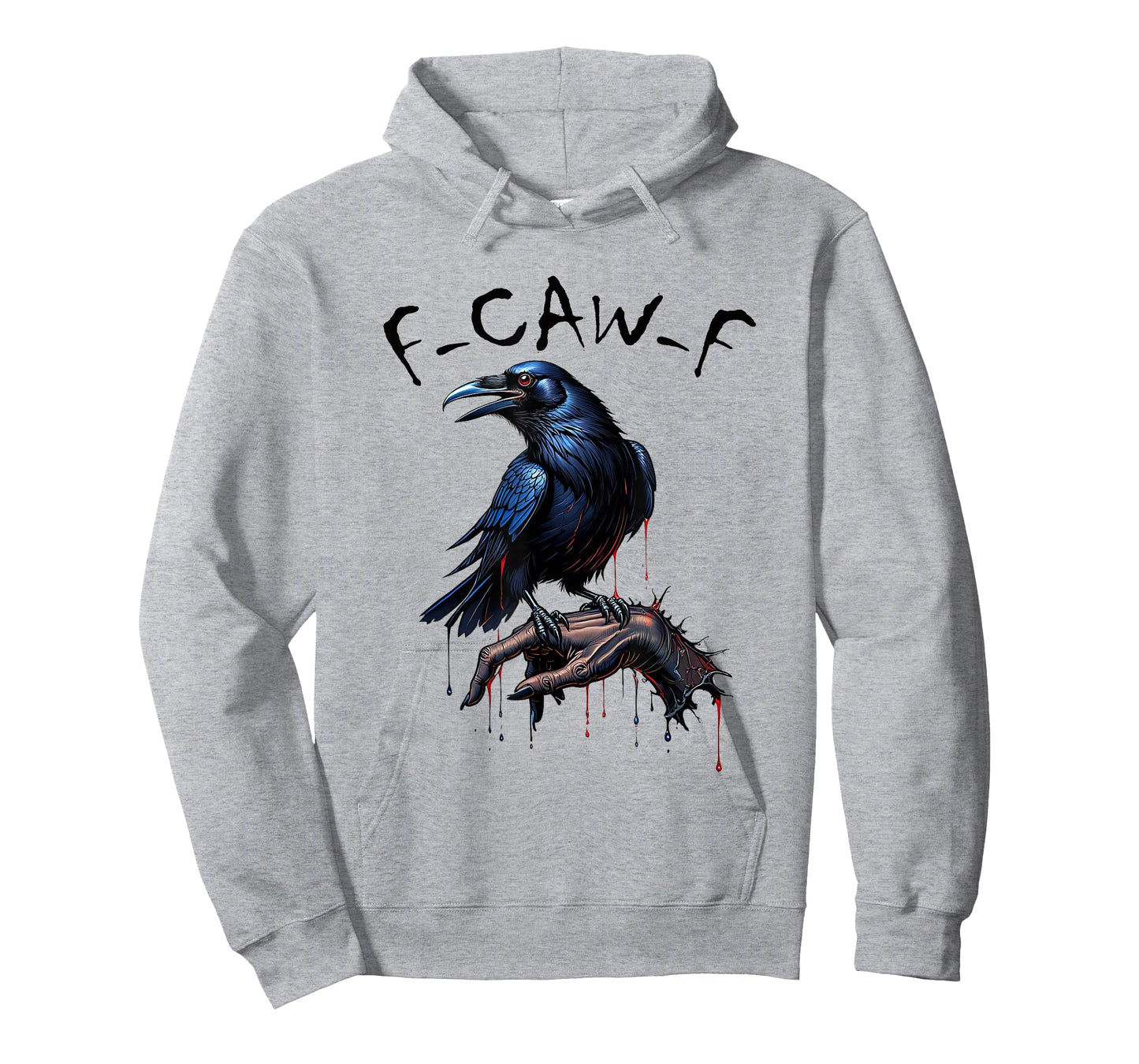 Halloween F Caw F Black Bird Gothic Adult F-Caw-F Crow Humor T-Shirt