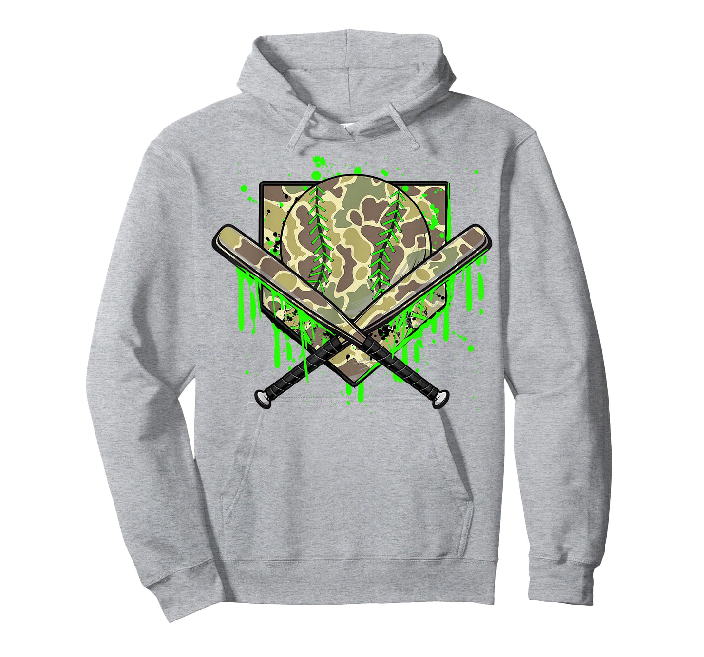 Baseball Drip Camo Home Plate Boys Sports Cool Game Day Drip T-Shirt