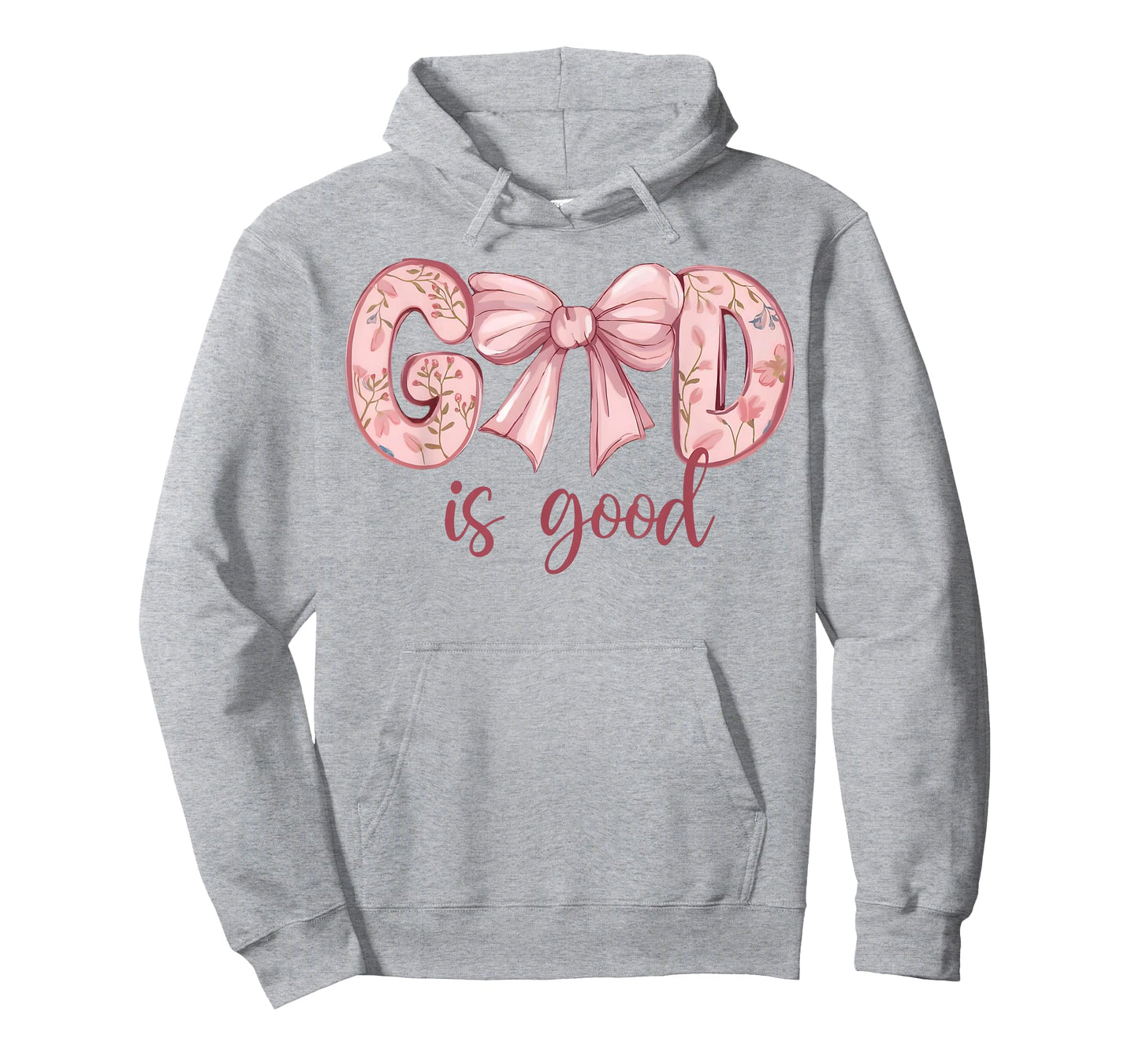 God Is Good Pink Coquette Bow Bible Verse Quote Christian T-Shirt