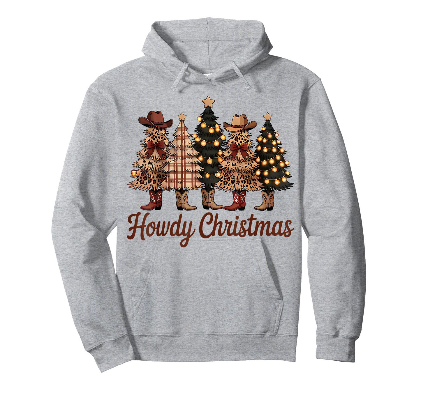 Howdy Christmas Trees Western Cowboy Boot Country T-Shirt