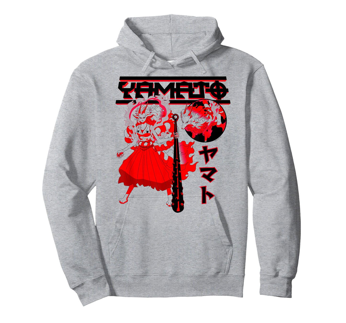 One Piece Anime Yamato Divine Wolf with Kanji T-Shirt