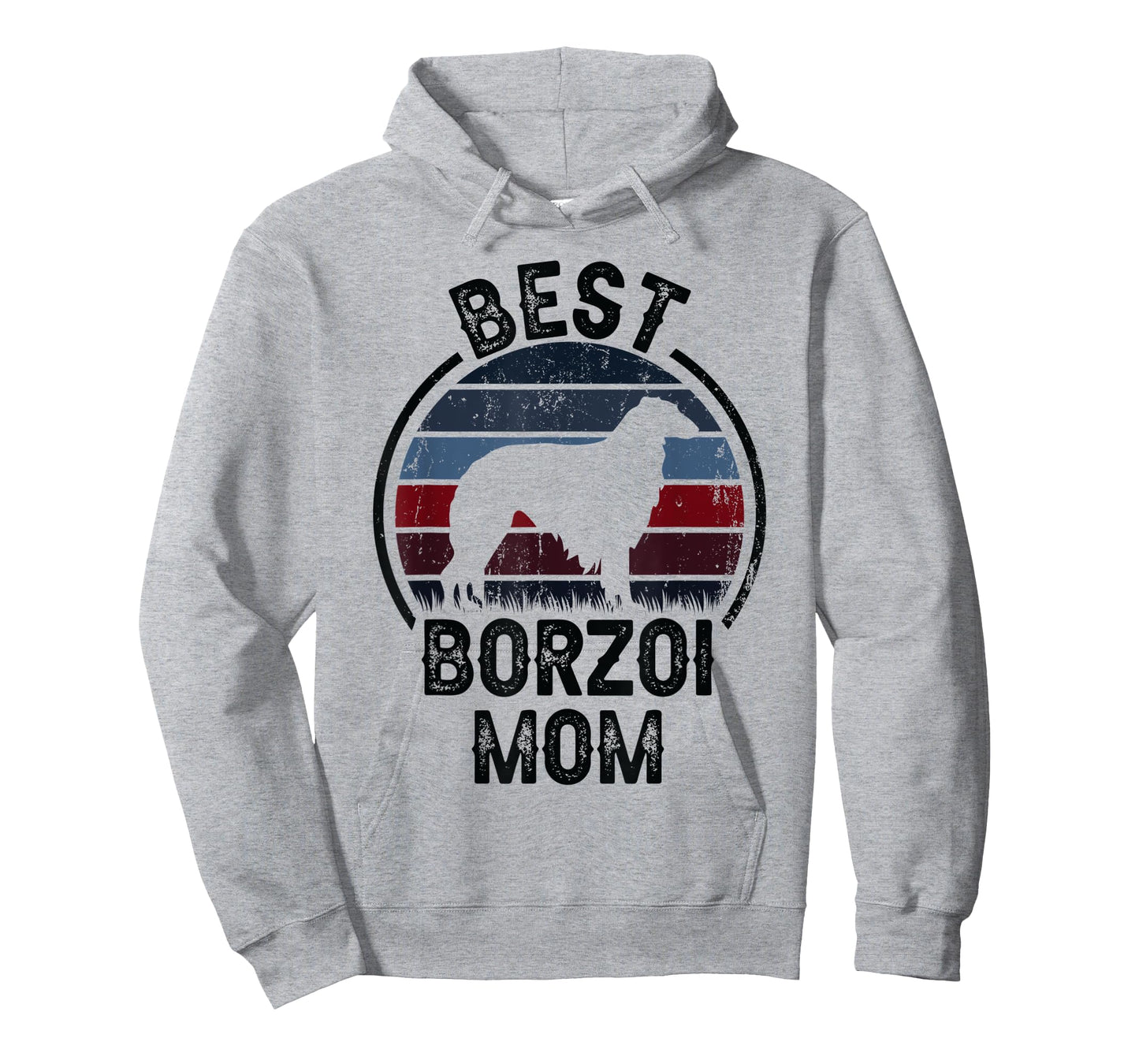 Best Dog Mother Mom - Vintage Borzoi T-Shirt