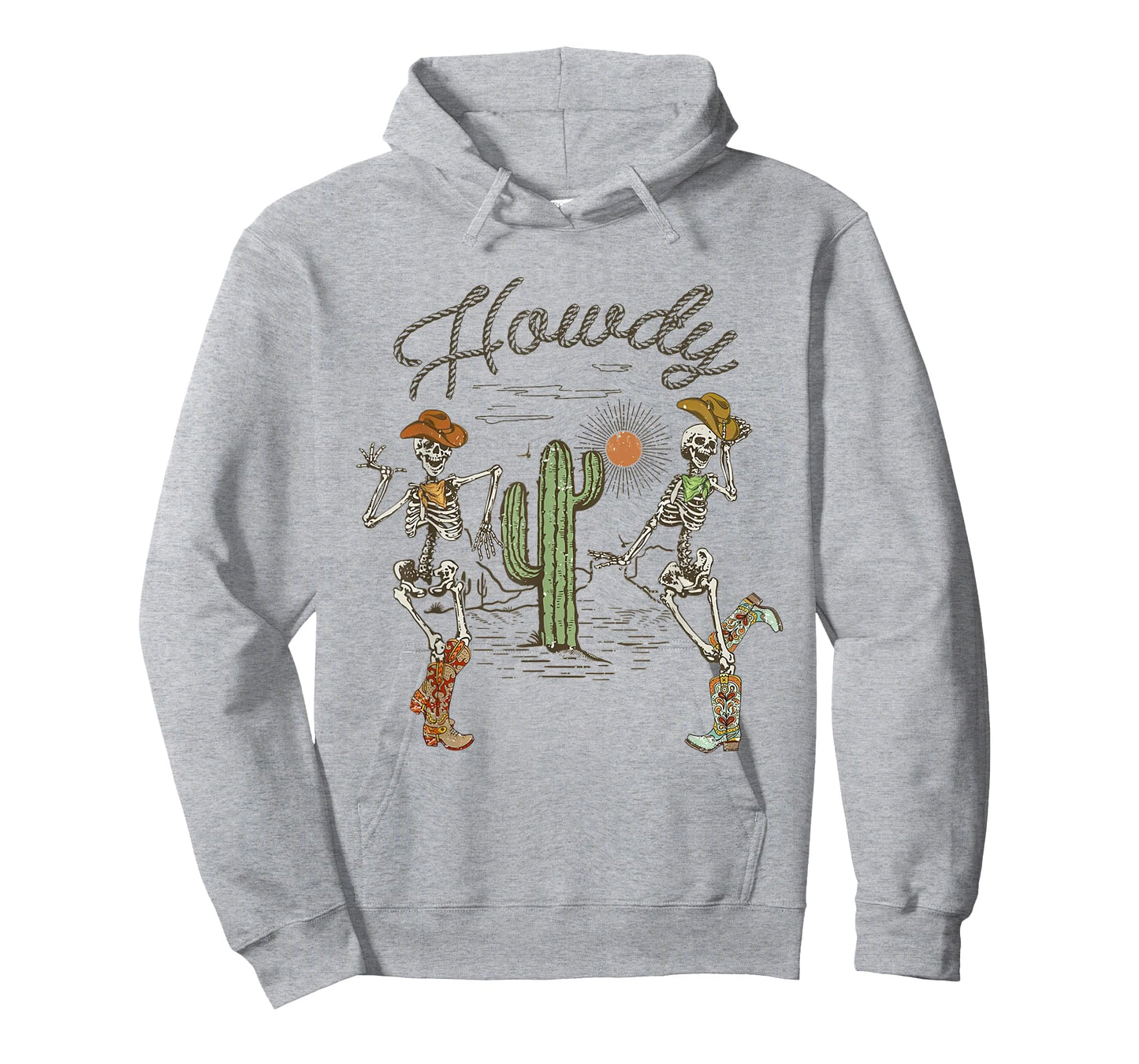Skeleton Dancing Howdy Skeleton Cowboy Boots Hat T-Shirt
