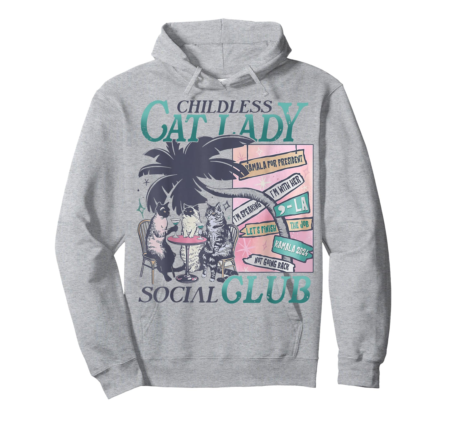 Childless Cat Lady Social Club Democrat T-Shirt