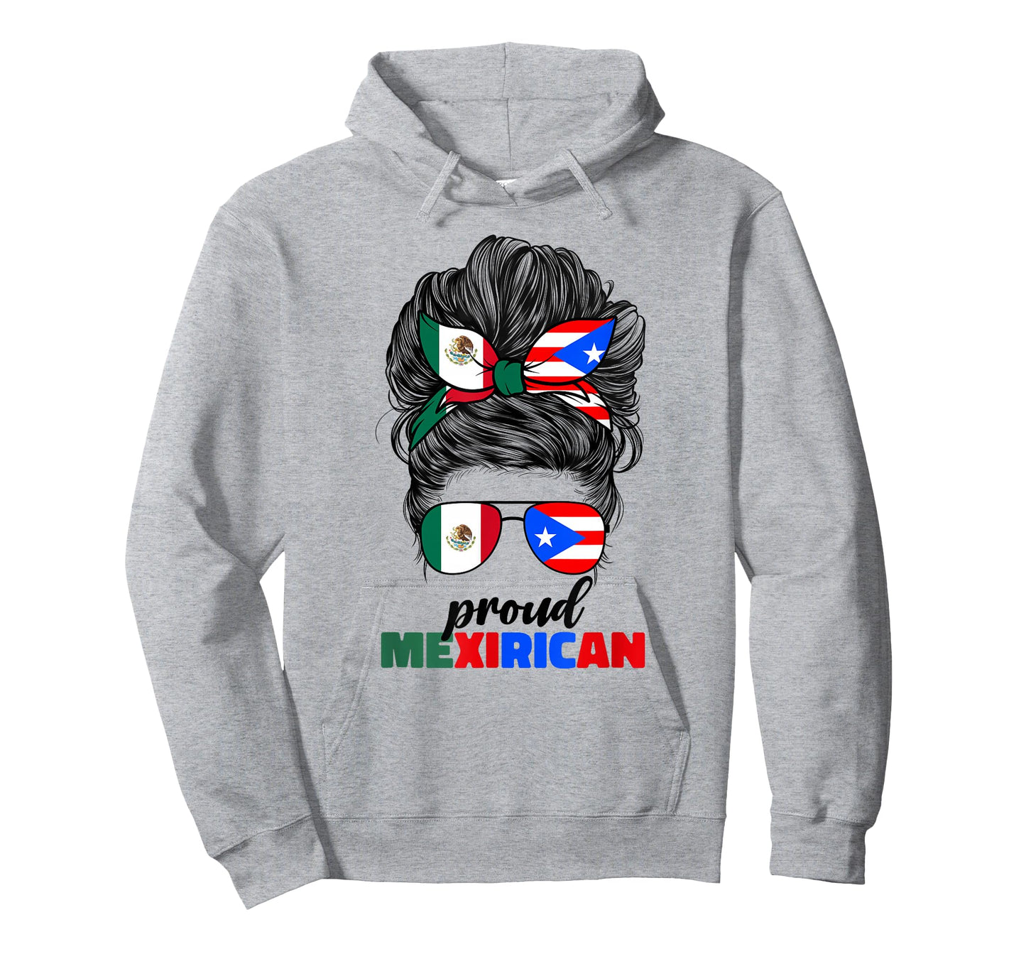 Half Mexican And Puerto Rican Rico Flag Mexirican Girl Women T-Shirt