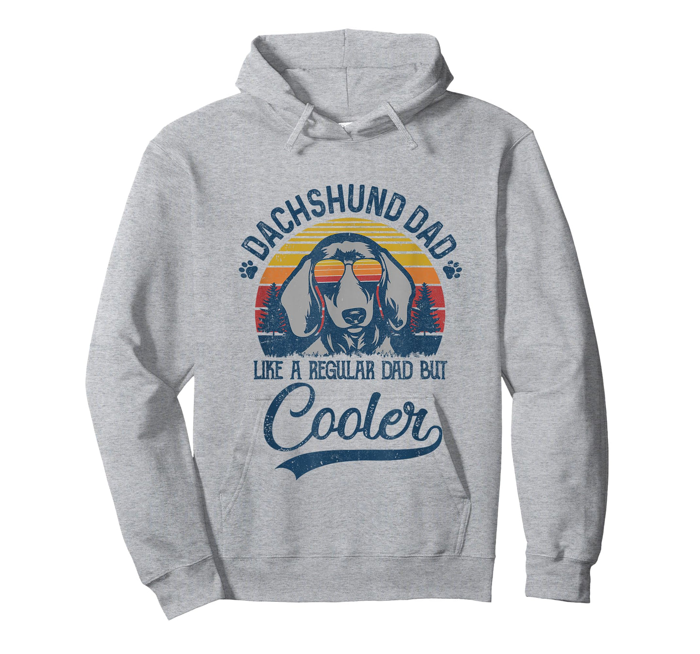 Vintage Dachshund Dad Like A Regular Dad But Cooler Funny T-Shirt