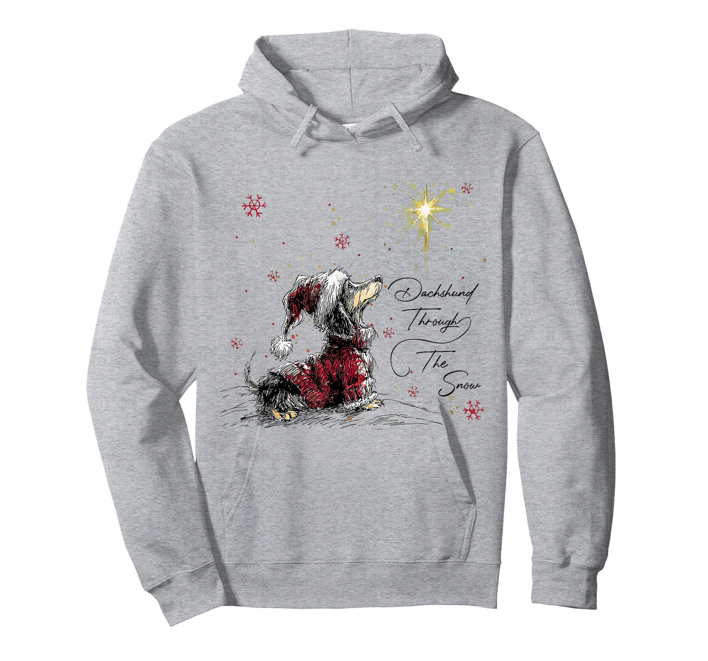 Funny Christmas Weiner Dog Lover Dachshund Through The Snow T-Shirt