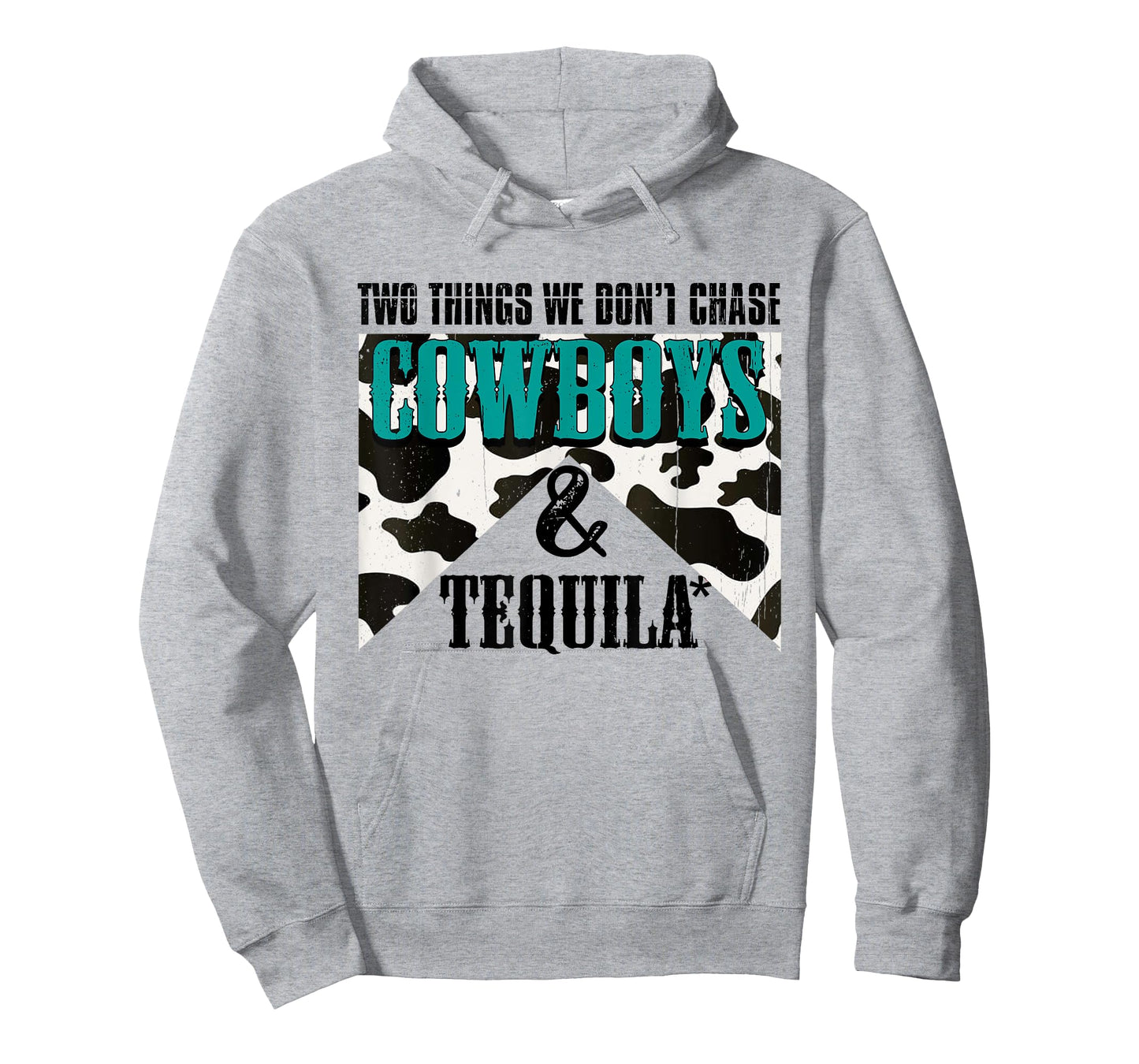 Two Things We Don't Chase Cowboys and Tequila Turquois Retro T-Shirt