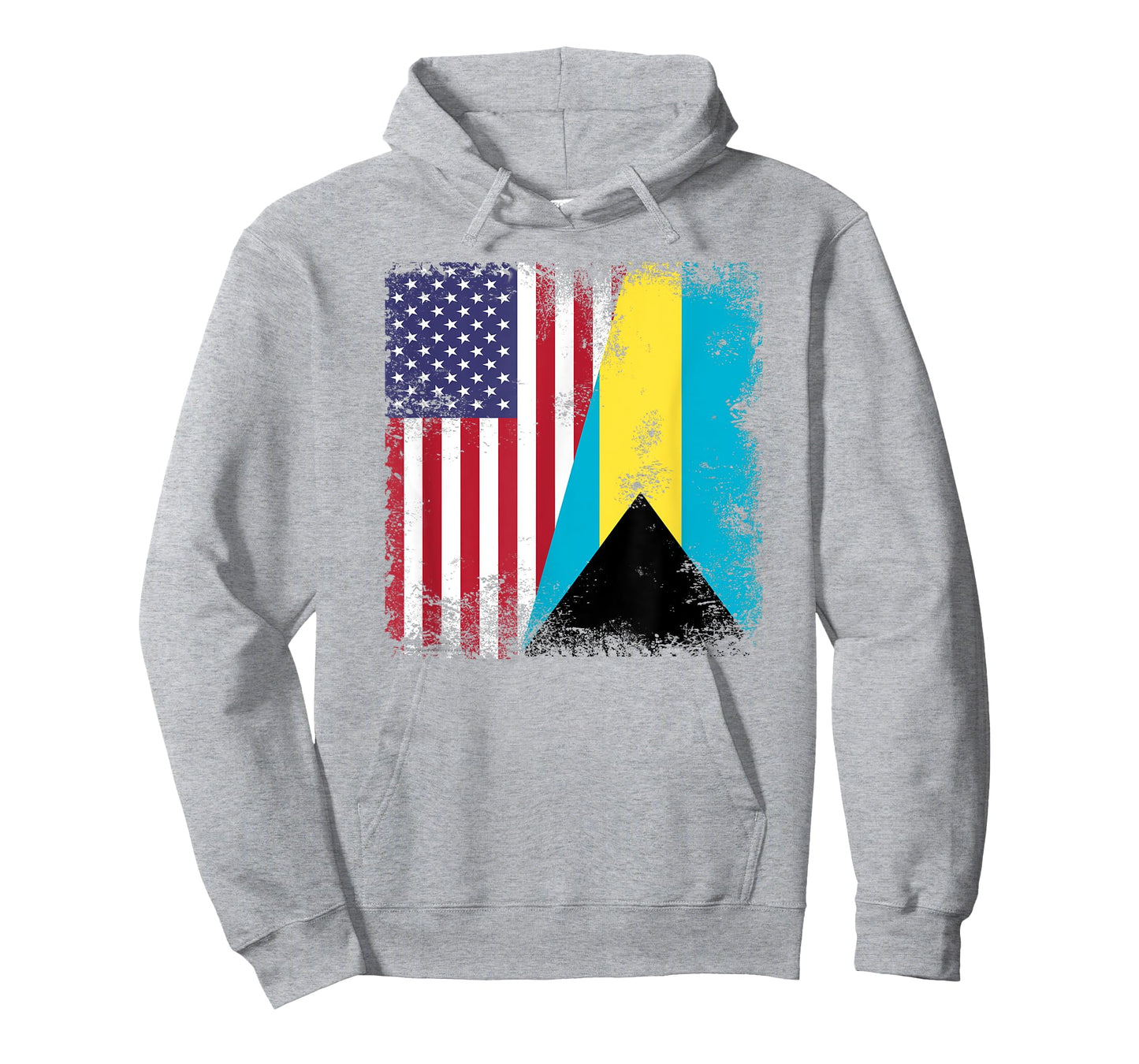 Half Bahamian Flag T-Shirt | Vintage Bahamas USA Gift T-Shirt