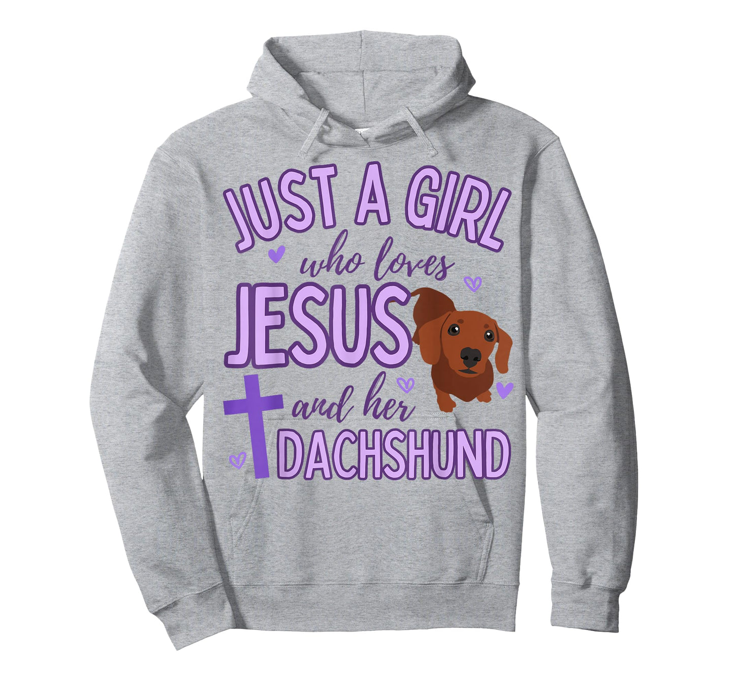 Just A Girl Who Loves Jesus and Dachshund Lover Funny Cute T-Shirt