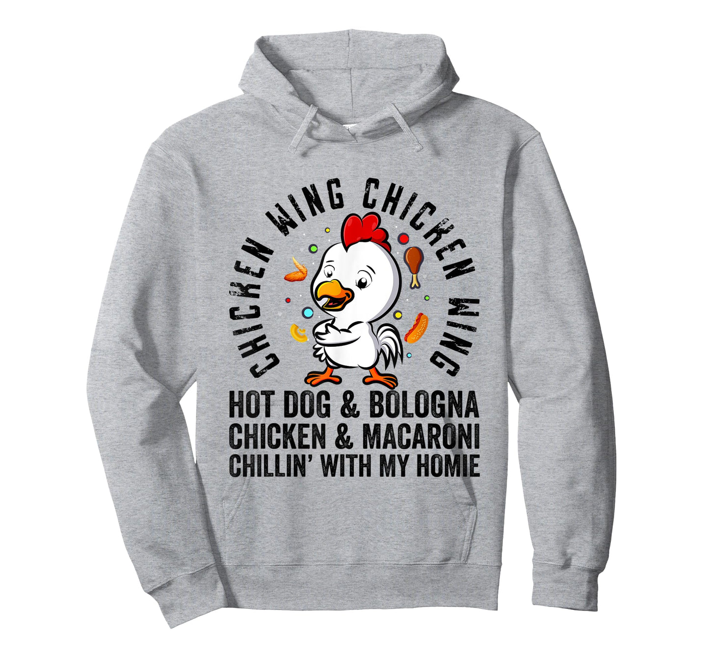 Chicken Wing Chicken Wing Hot Dog and Bologna Shirt Funny T-Shirt