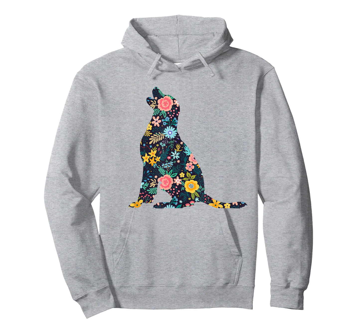 Labrador Retriever Floral Dog Silhouette Womens Graphic T-Shirt