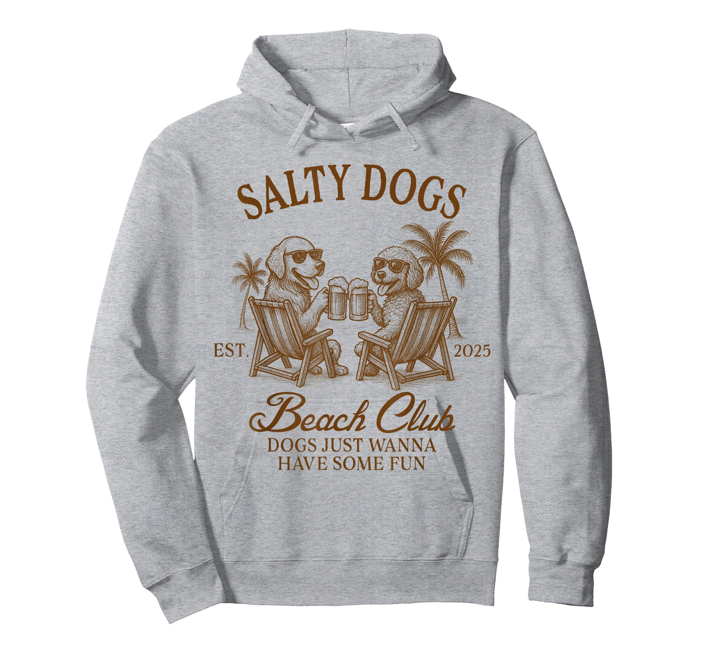 Dog Mom On Vacation Beach Vibes Vacay Salty Dogs Beach Club T-Shirt
