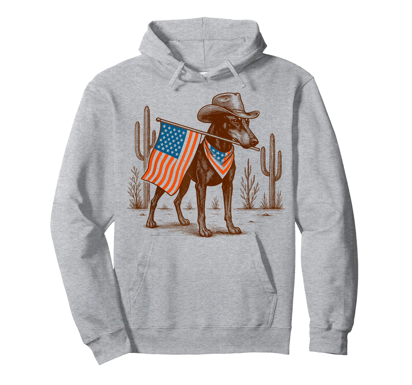 4th Of July Doberman Lover Western Desert Vibes Freedom T-Shirt