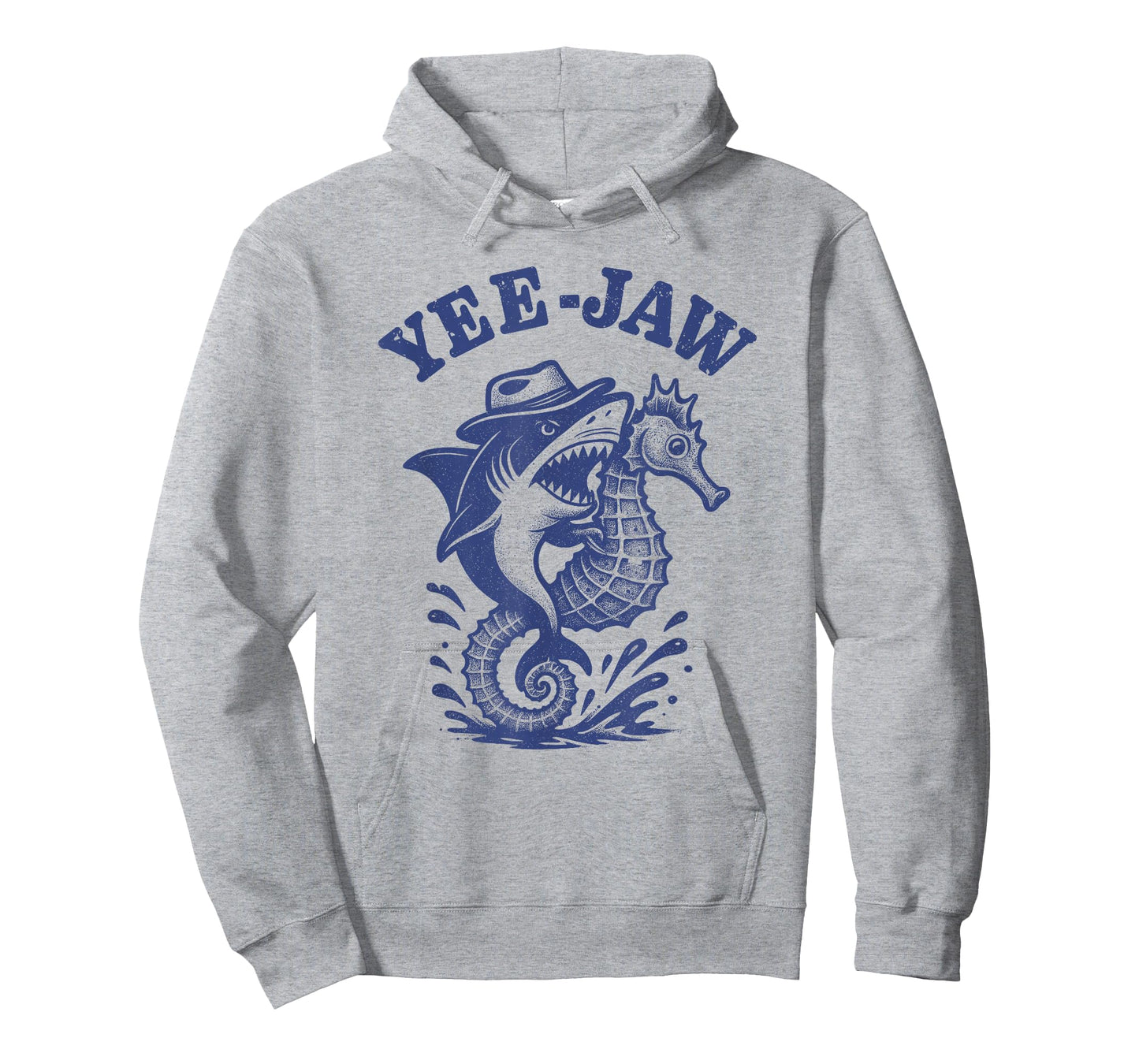 Yee Jaw Shark Cowboy Riding Seahorse Western Country Rodeo T-Shirt
