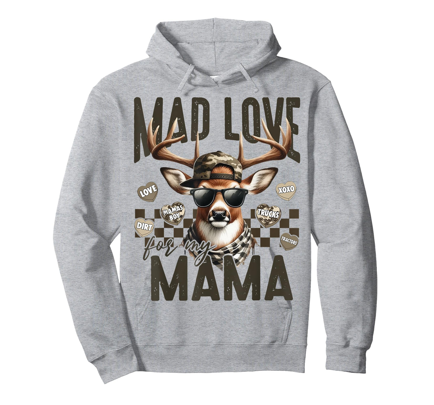 Camo Mad Retro Love For My Mama Deer Hunting Mother's Day T-Shirt