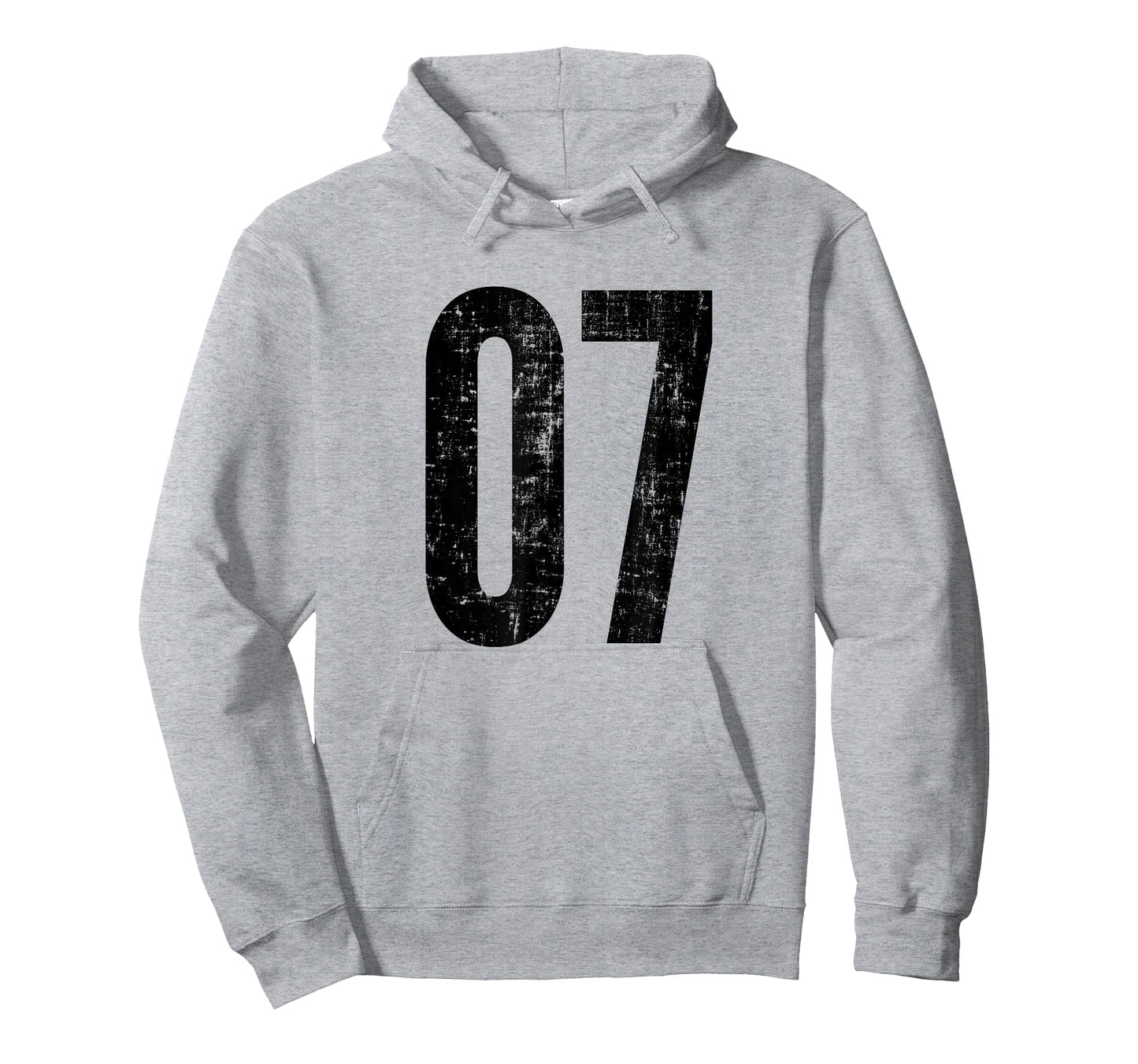 Number 07 Distressed Vintage Sport Team Practice Training T-Shirt