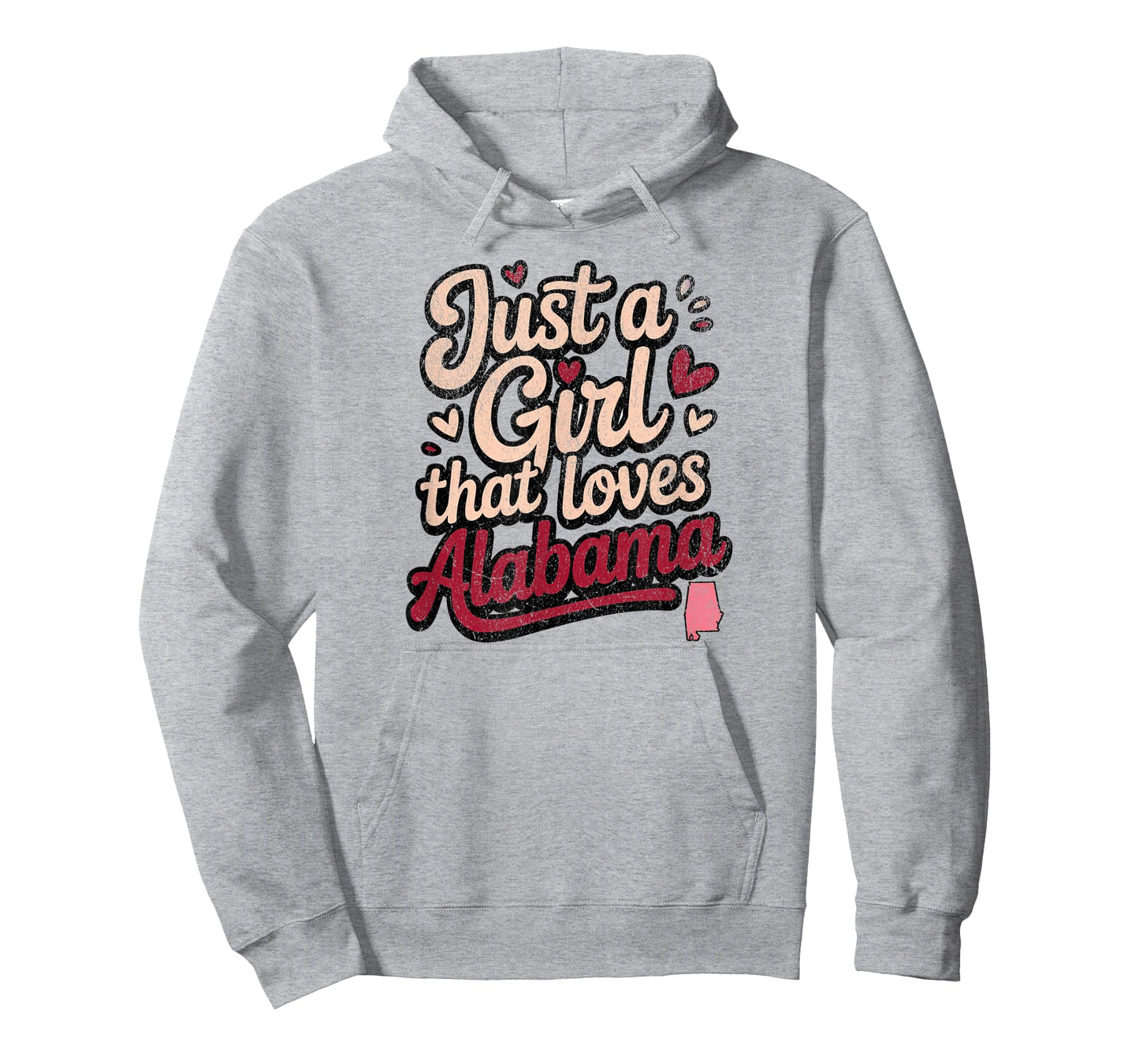 Just A Girl That Loves Alabama, Womens and Girls Fun T-Shirt