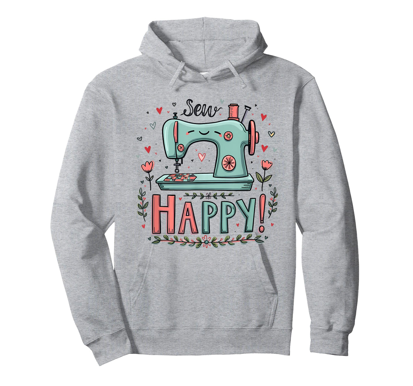 Sew Happy Sewing Love Cute Crafting Humor Art Design T-Shirt