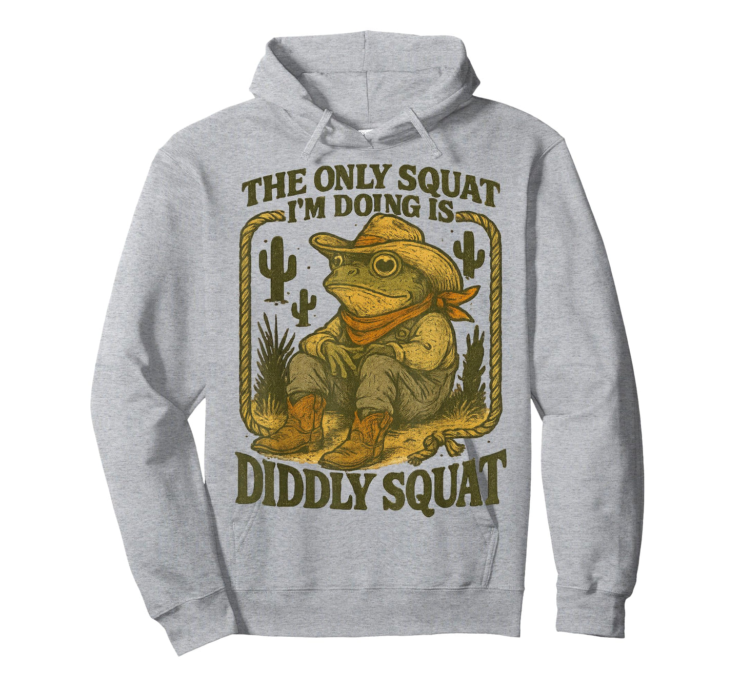 The Only Squad I'm Doing is Diddly Squad Funny Western Frog T-Shirt