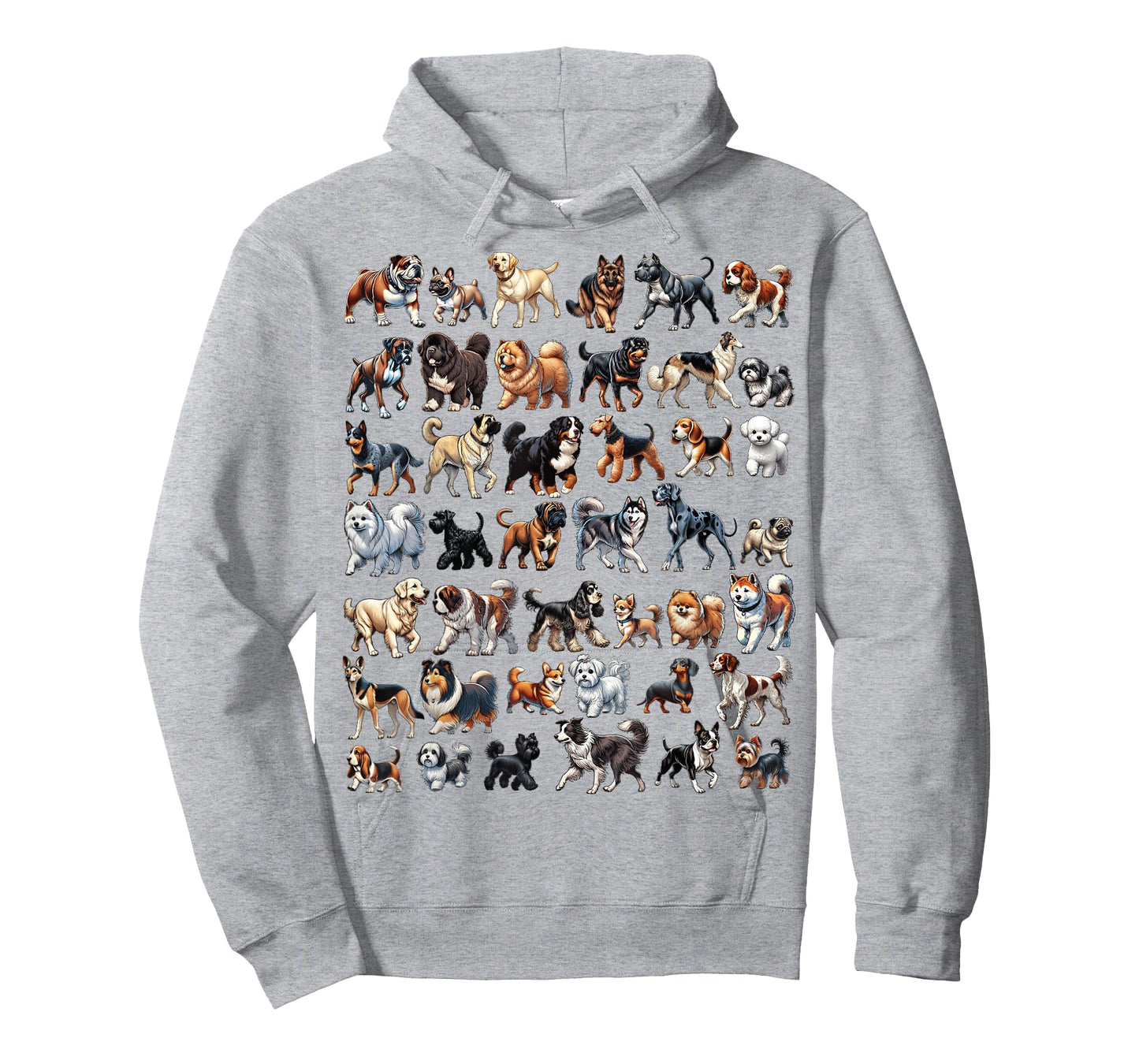 Types Of Dogs Breeds Chart Educational Canine Enthusiast T-Shirt