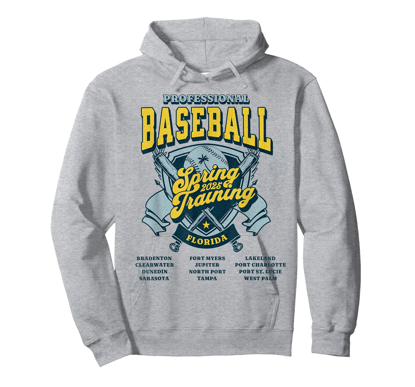 Professional Baseball Spring Training 2025 Florida Cities T-Shirt
