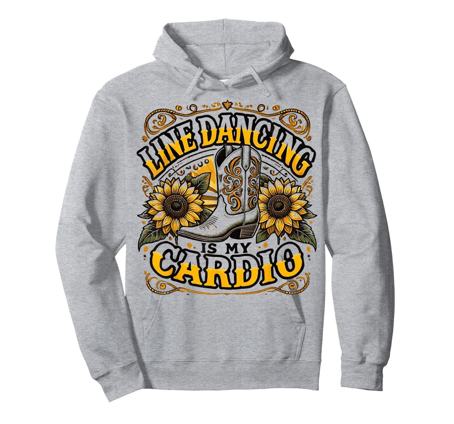 Line Dancing Is My Cardio Folk Style Western Country Music T-Shirt