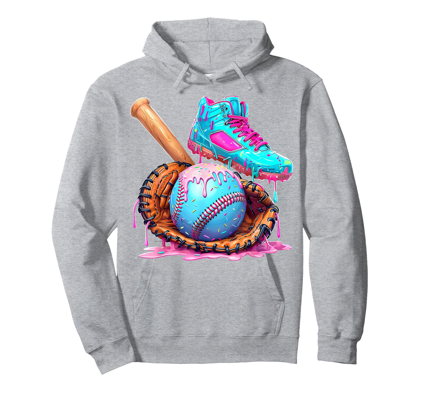 Ice Cream Drip Baseball Stuff Baseball Drip For Boys Graphic T-Shirt