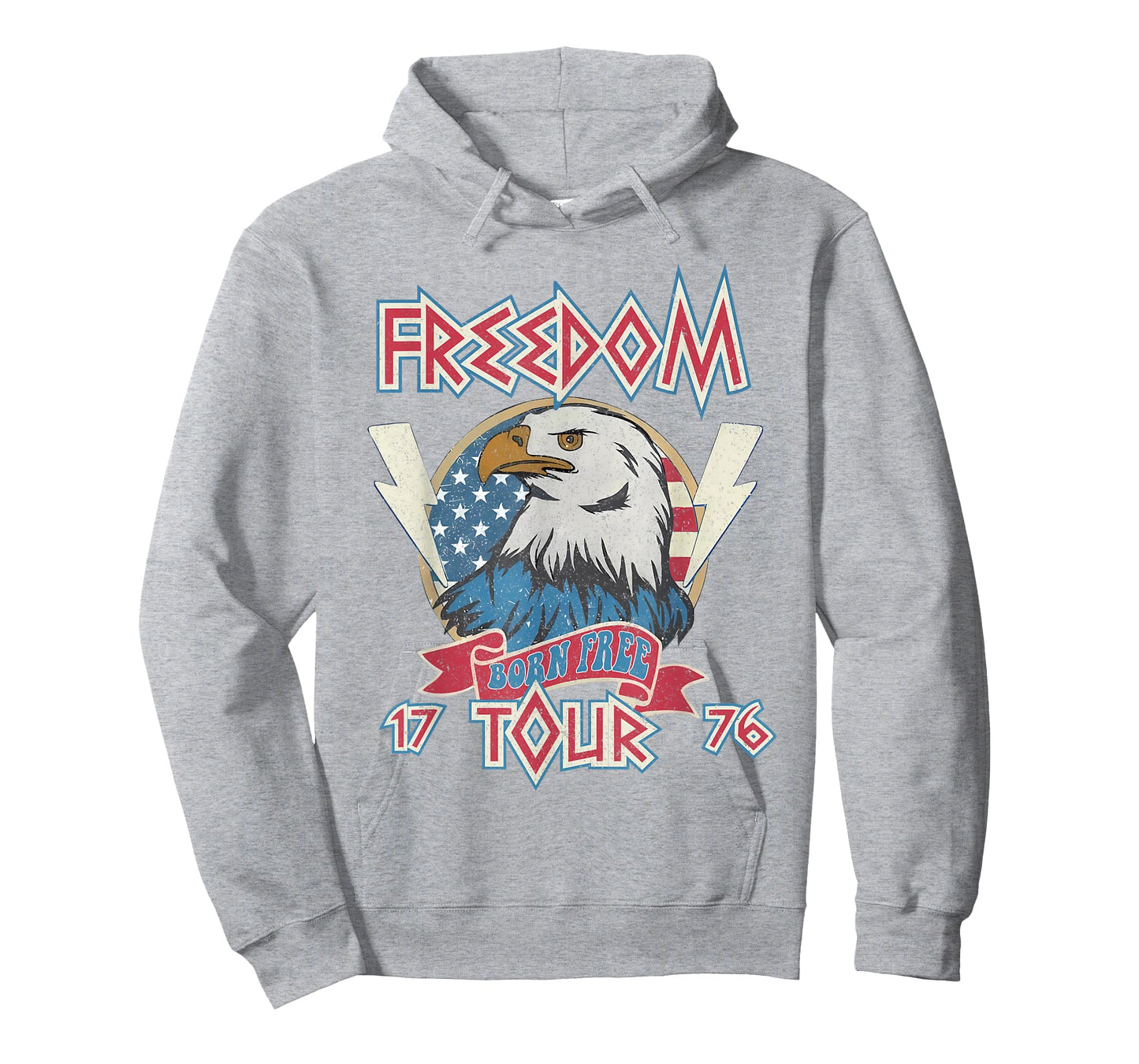 4th of July Born Free Eagle Freedom Tour 1776 Rock Men Women T-Shirt