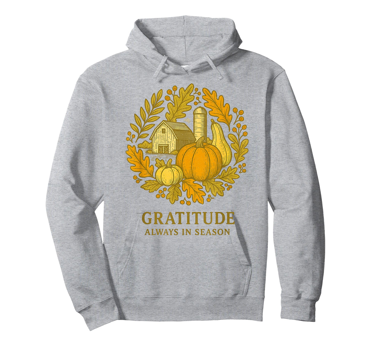 Gratitude Always in Season Rustic Farmhouse Harvest Design T-Shirt