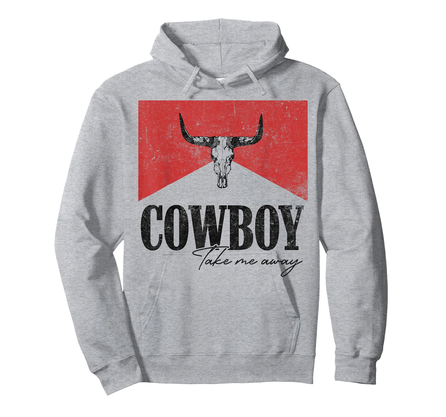 Vintage Leopard Bull Skull Cowboy Take Me Away T-Shirt