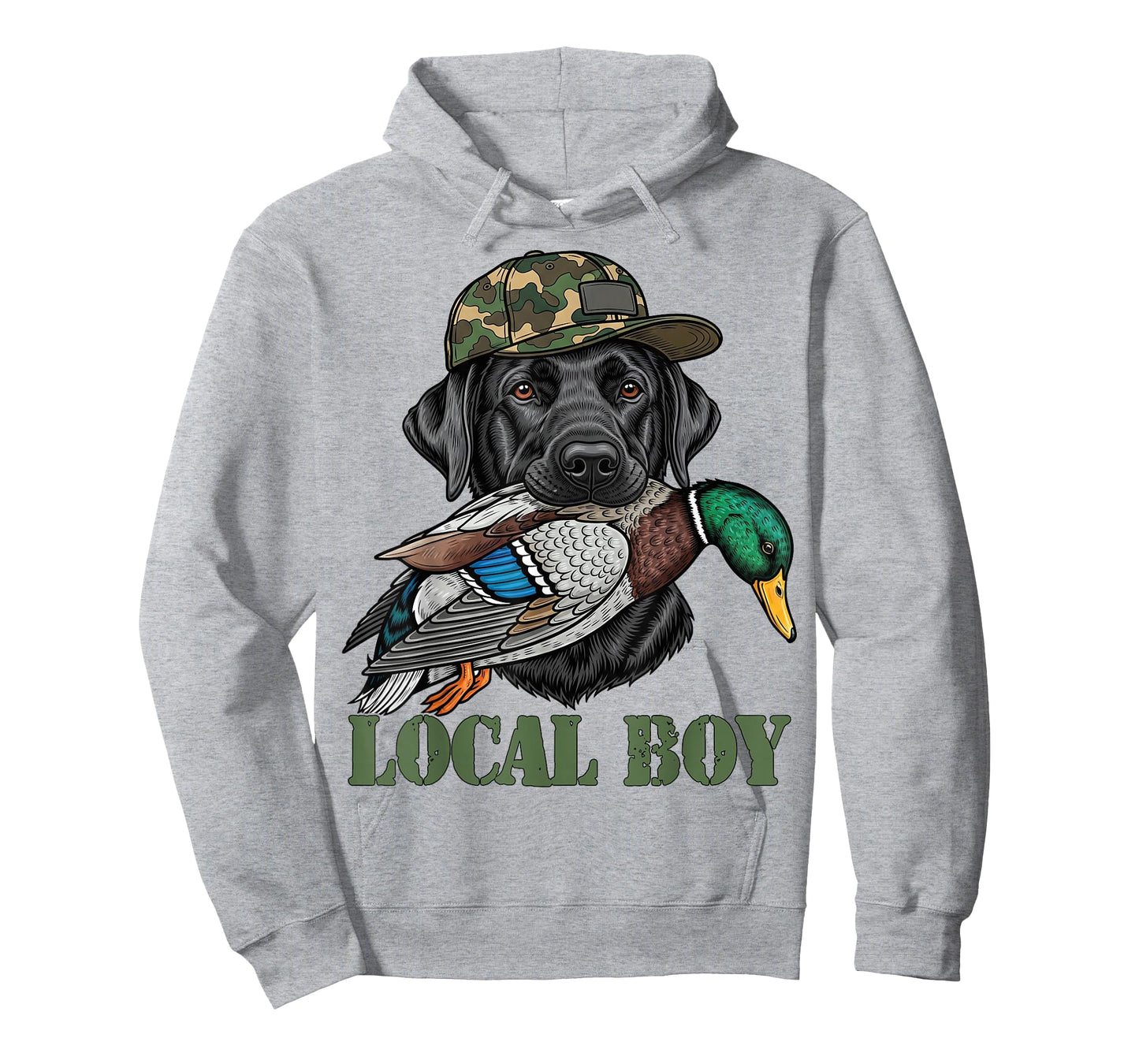 Local Boy Duck Hunting Black Lab Labrador Retriever Dog T-Shirt