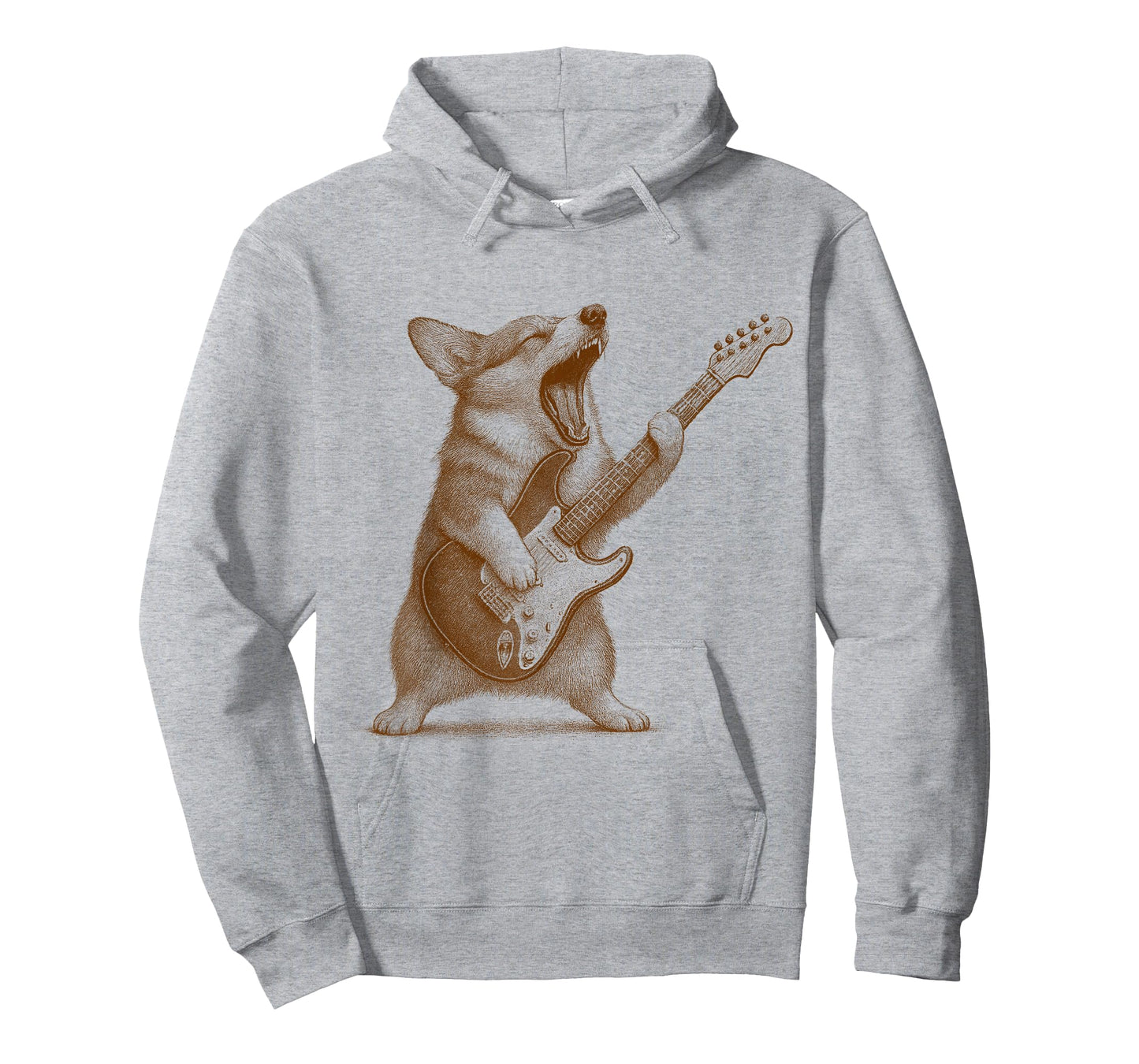 Corgi Playing Guitar Corgi Mom Rock & Roll Music Lover T-Shirt